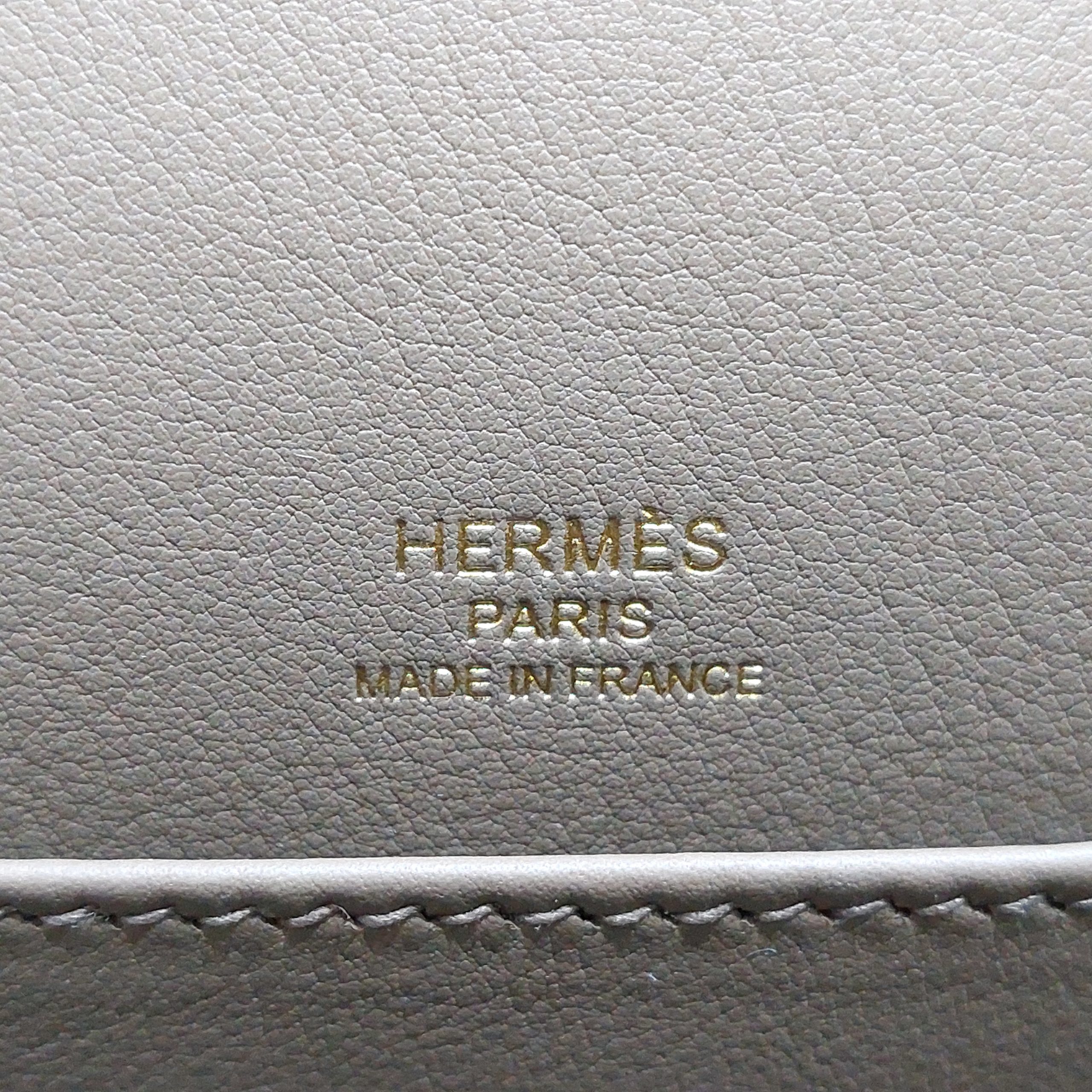 HERMES Chèvre Mysore Karo GM Etoupe 67333