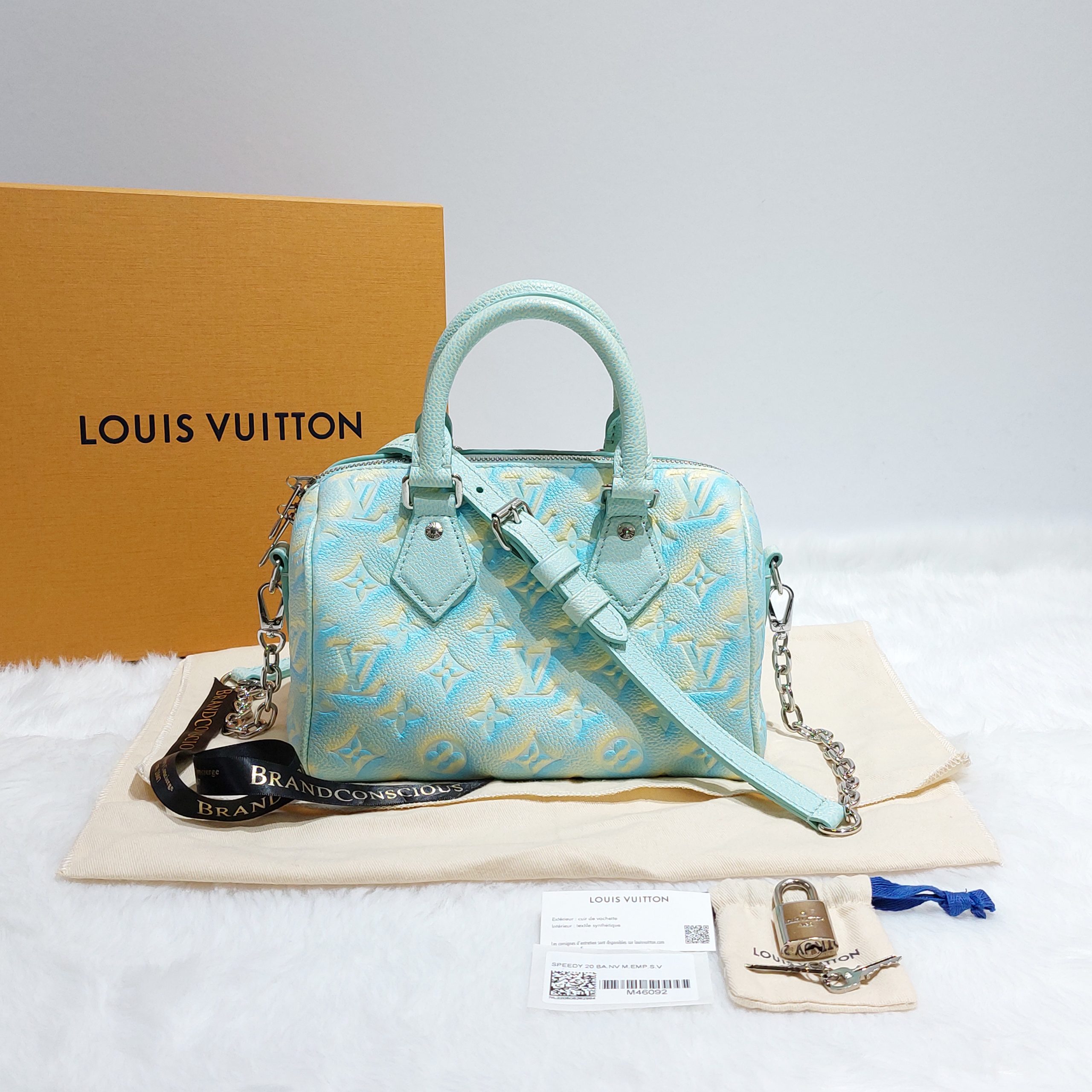 Louis Vuitton Monogram Empreinte Speedy Bandouliere 20 NM Satchel (SHF –  LuxeDH