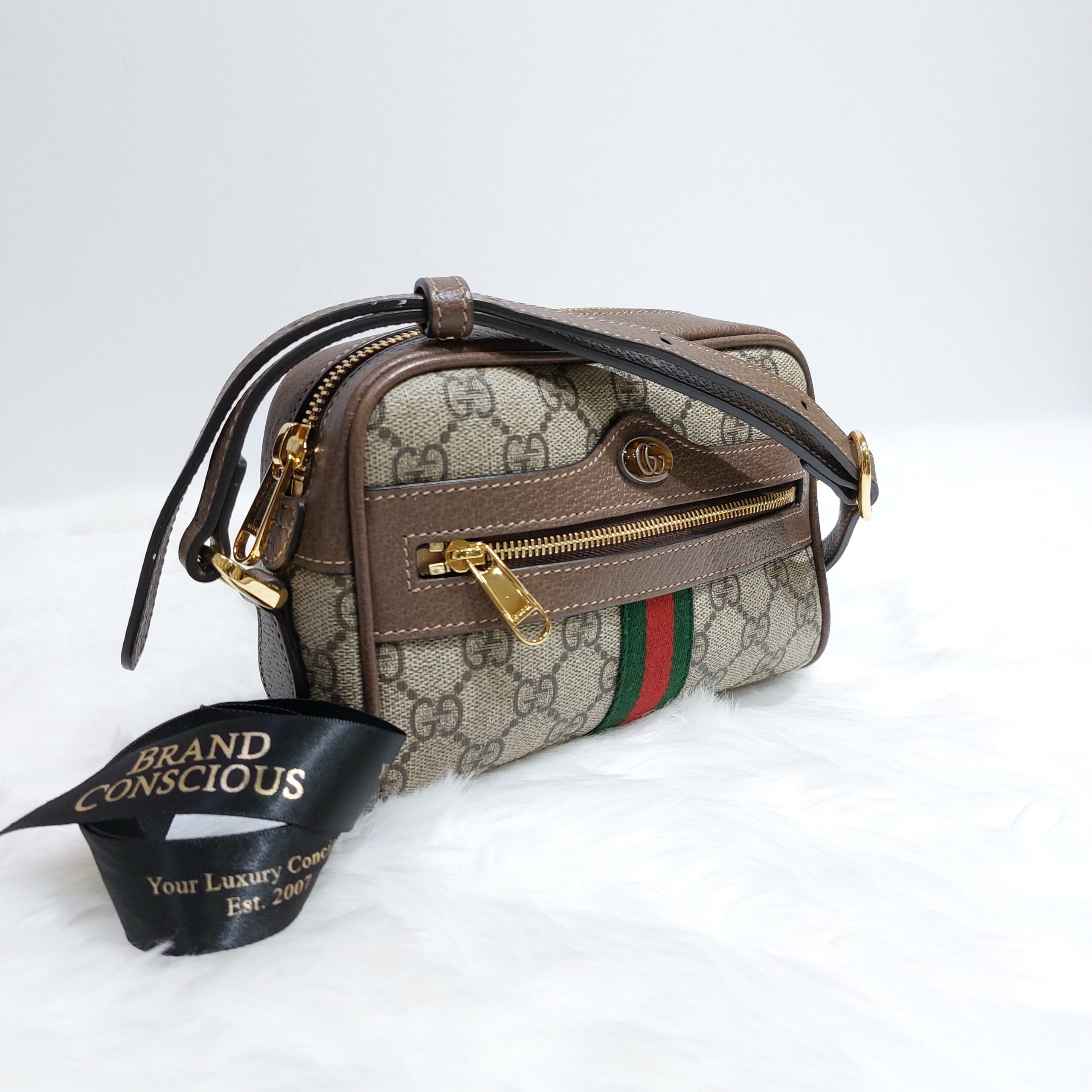 Shop GUCCI GG Supreme 2021-22FW Mini shoulder bag with