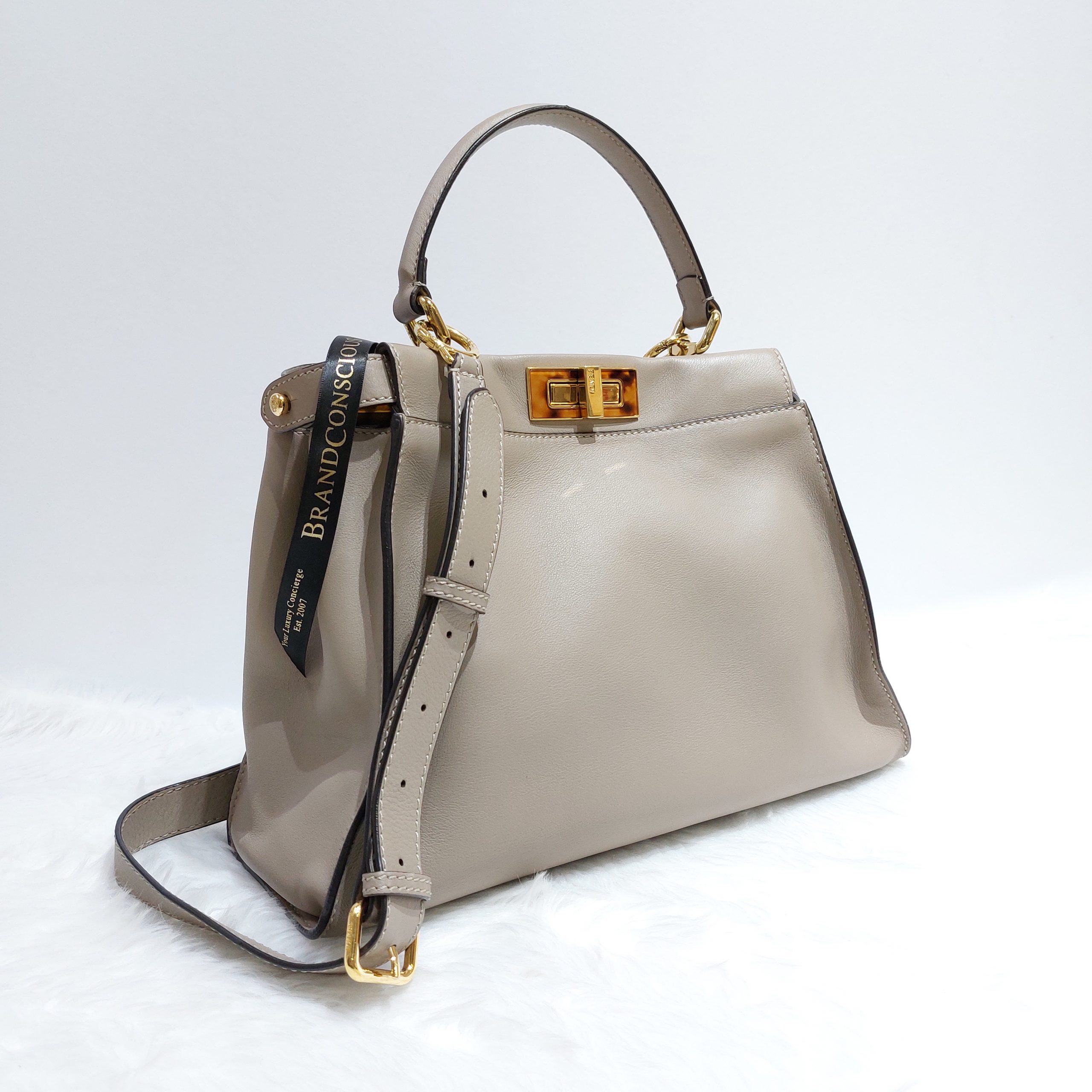 FENDI] Fendi Mini Messenger 2WAY Shoulder 7m0238O7B Leather Gray Ladi –  KYOTO NISHIKINO