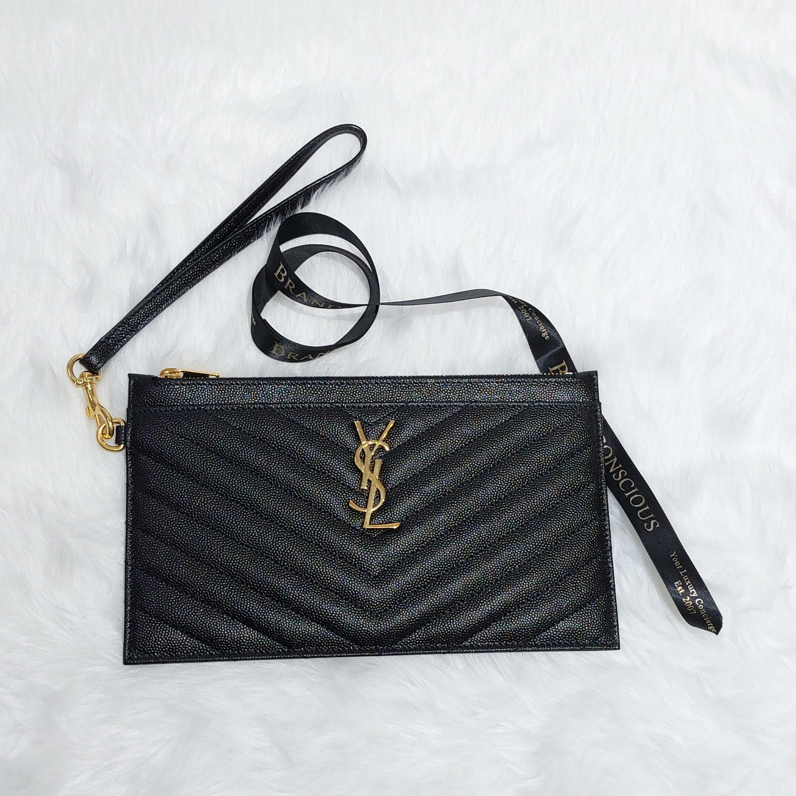 Luxurious Black YSL Pouch