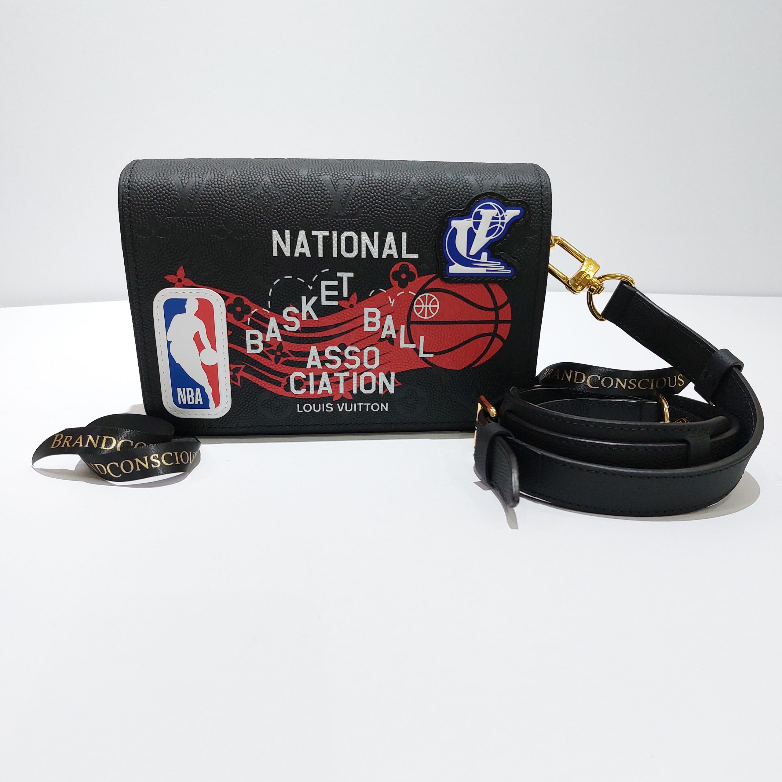 Louis Vuitton x NBA Studio Messenger Black in Leather with Gold-tone - US