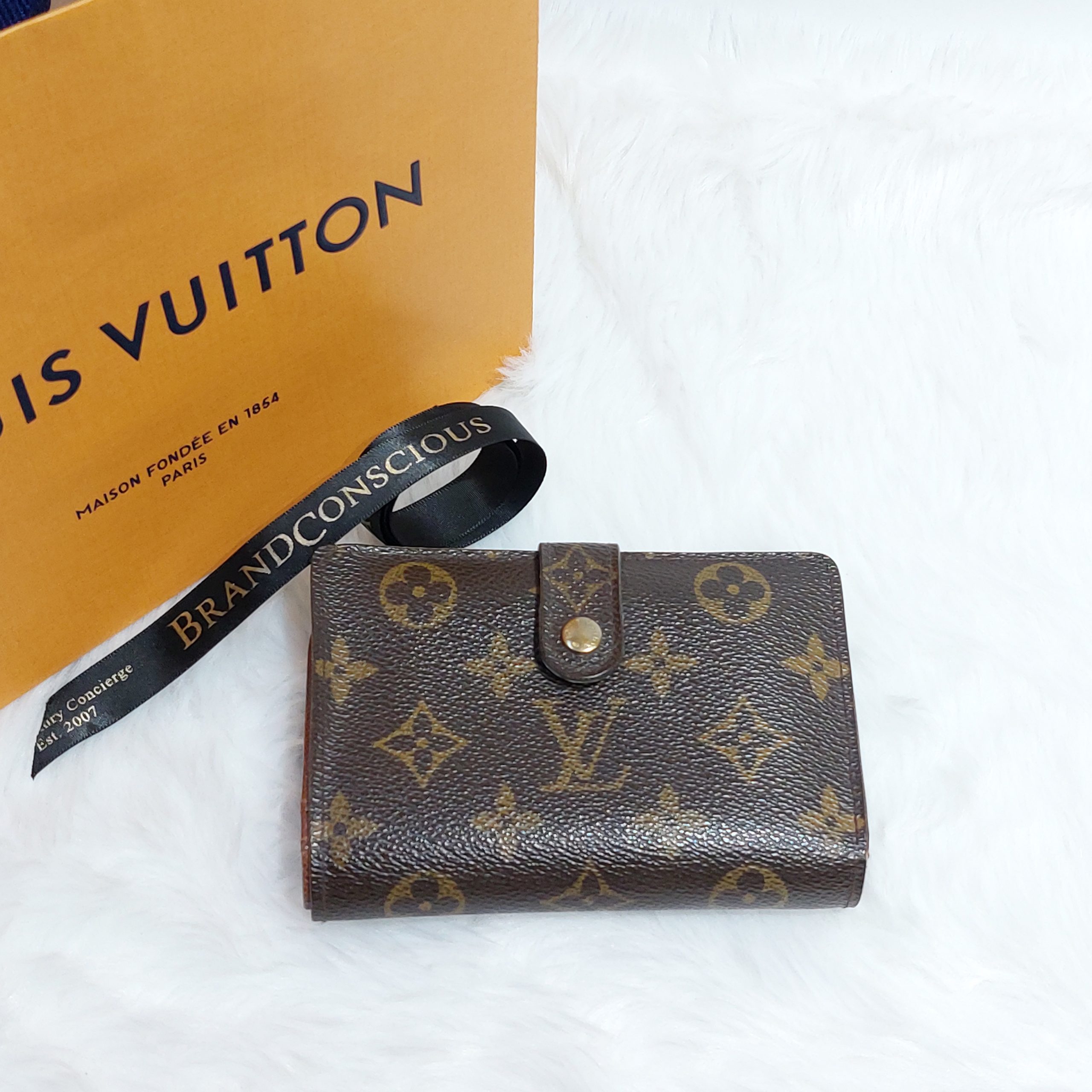 LOUIS VUITTON Monogram Gamaguchi french purse Wallet T61218 LV Auth 37450