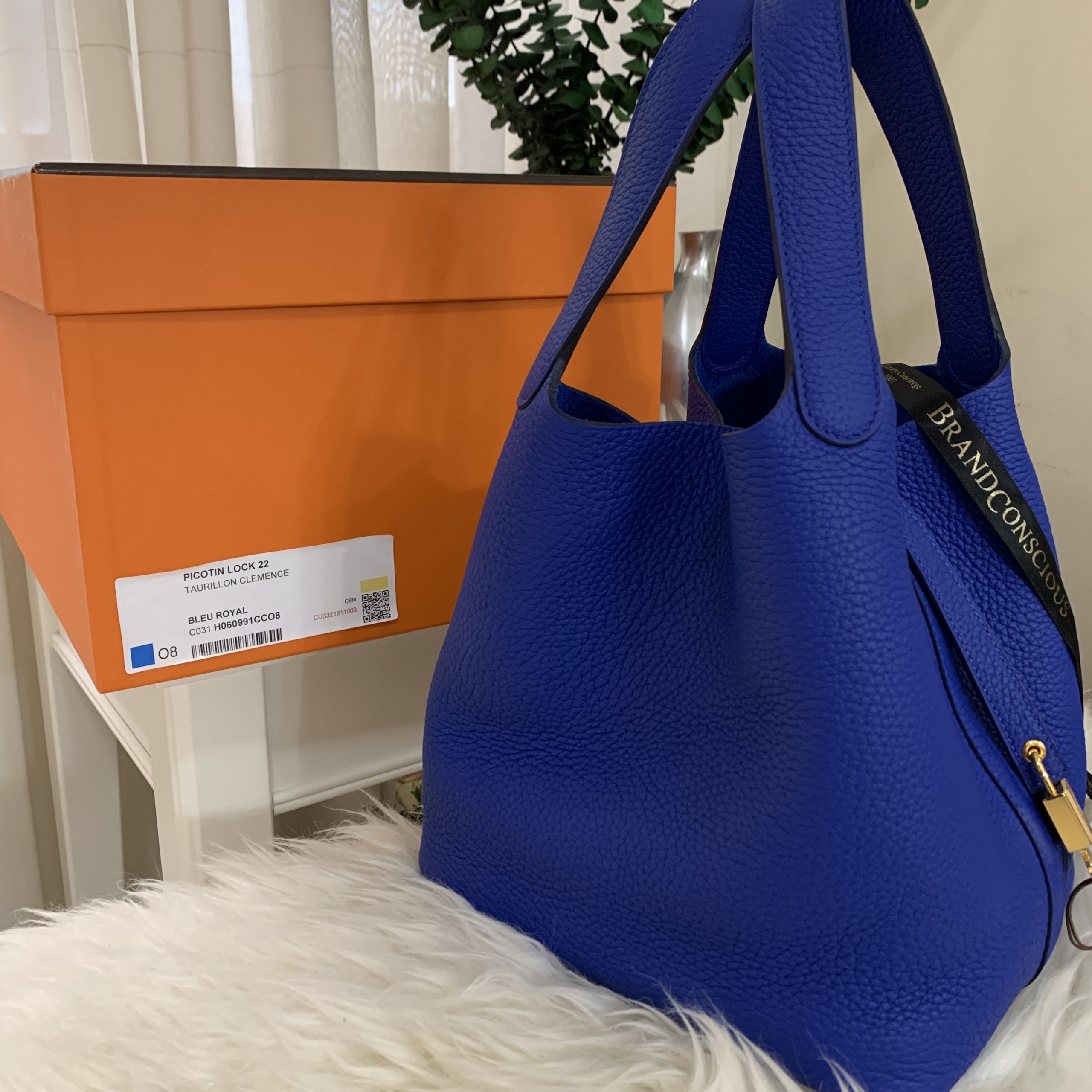 Hermes Picotin Lock bag PM Blue royal Maurice leather Gold