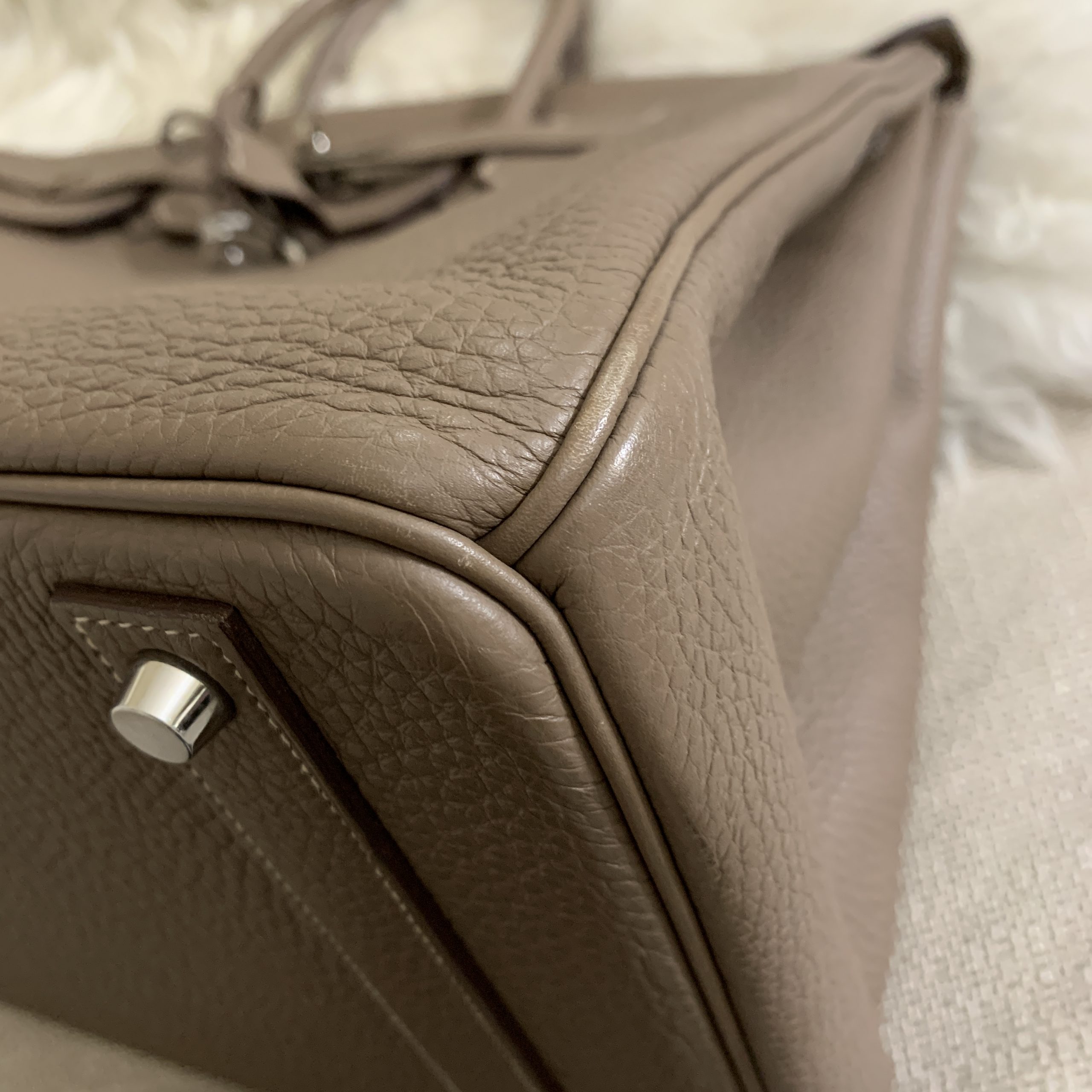 Hermès Birkin 40 HAC Etoupe Clemence Palladium Hardware