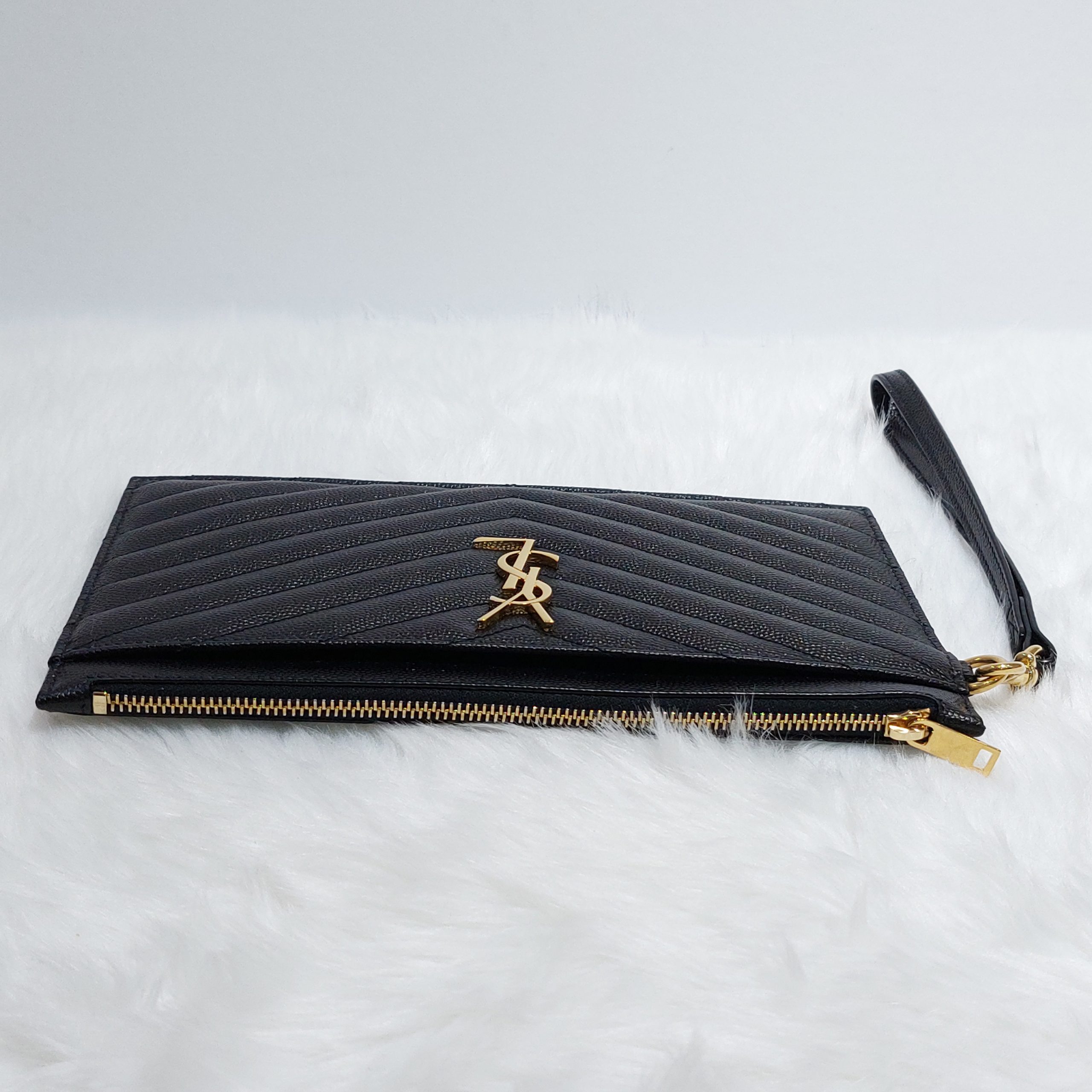 Saint Laurent YSL Monogram Pouch New Season Black - BrandConscious  Authentics