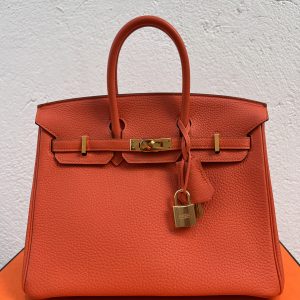 Hermes Twill D Negonda Garden Party 30 TPM Tote Fuchsia / Red