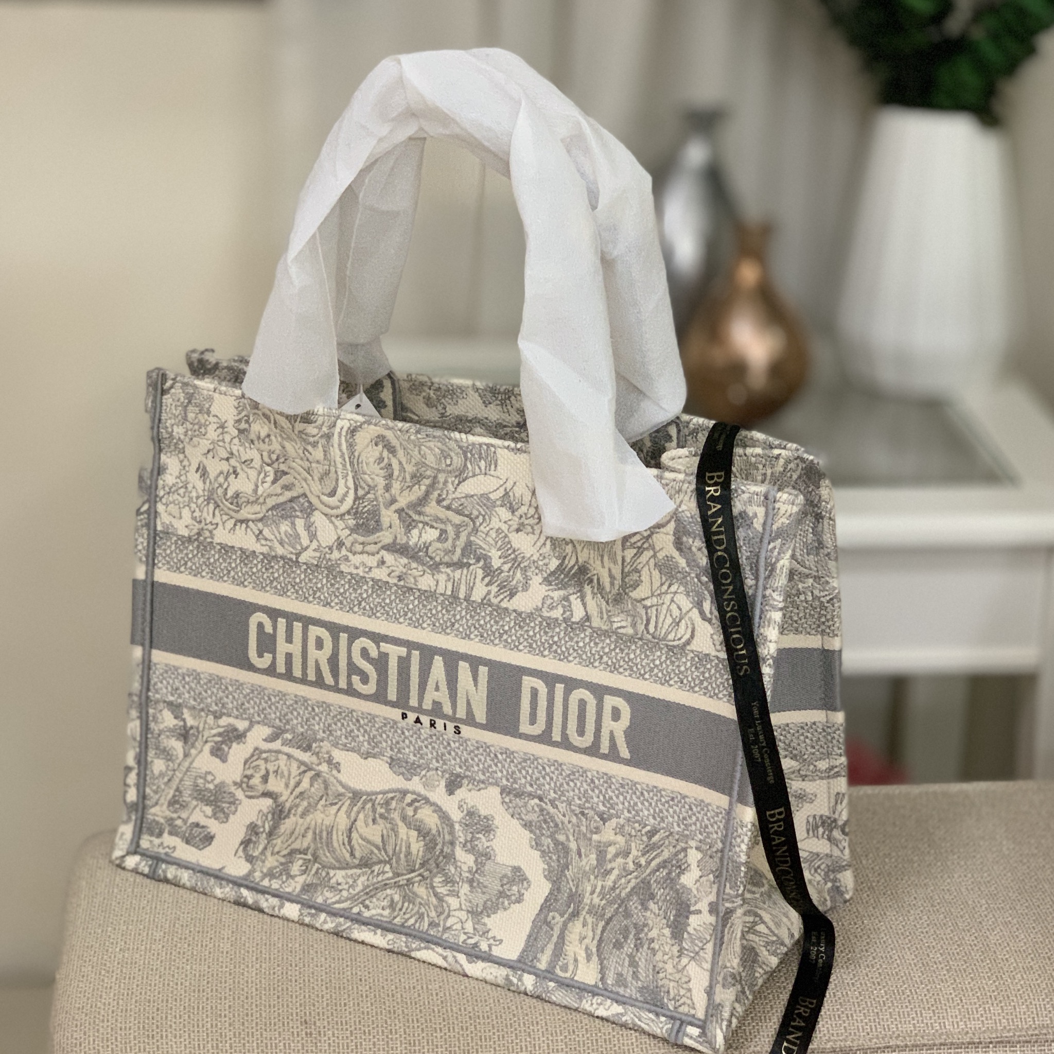 Dior Medium Dioriviera Toile De Jouy Book Tote (SHG-YCdkBR) – LuxeDH