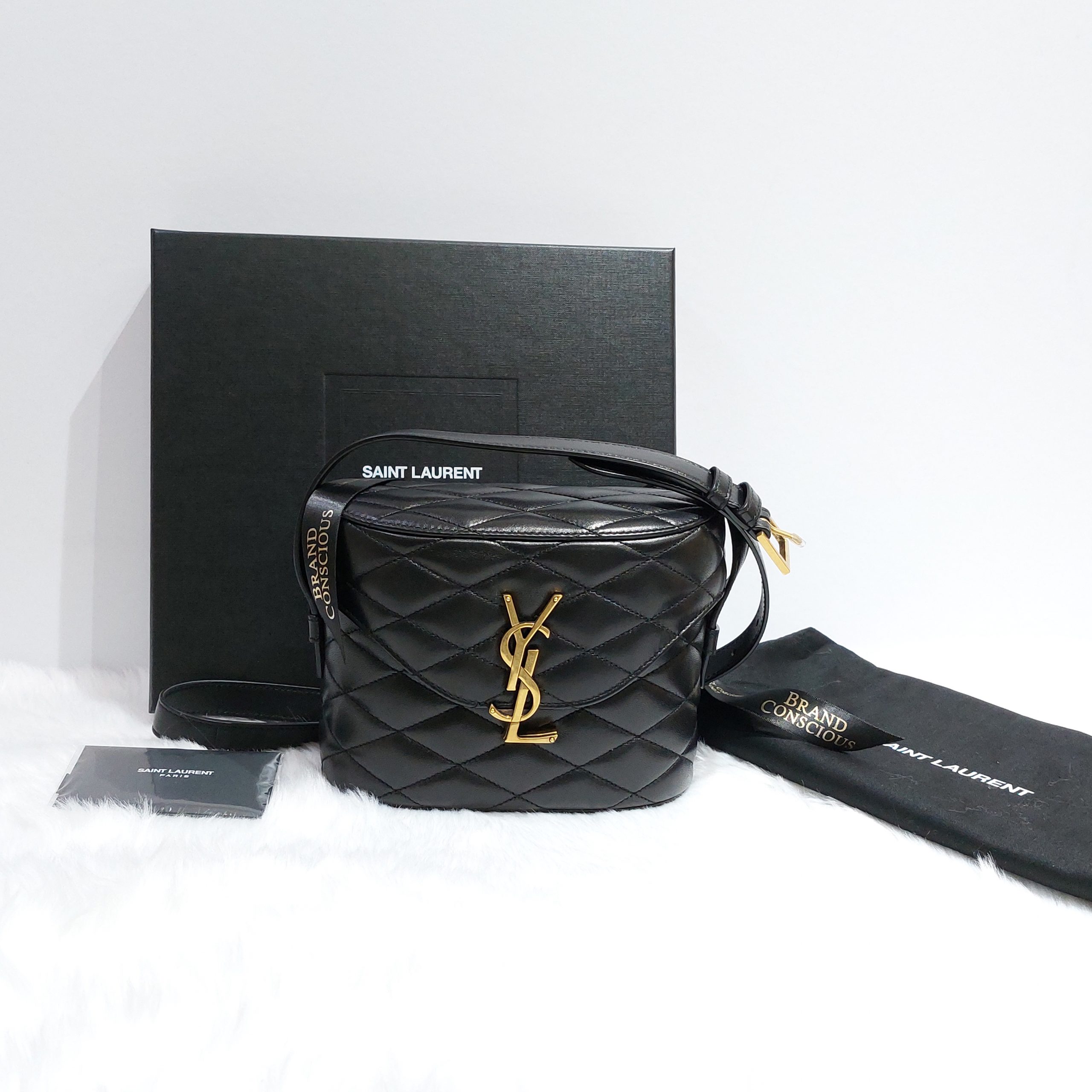 Saint Laurent YSL Monogram Pouch New Season Black - BrandConscious  Authentics