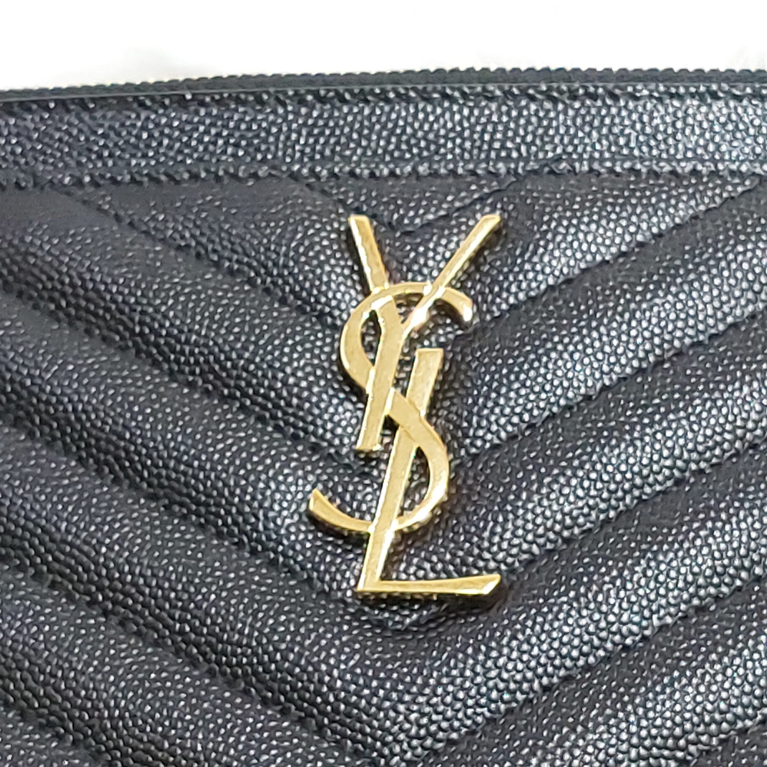 Saint Laurent YSL Monogram Pouch New Season Black - BrandConscious  Authentics