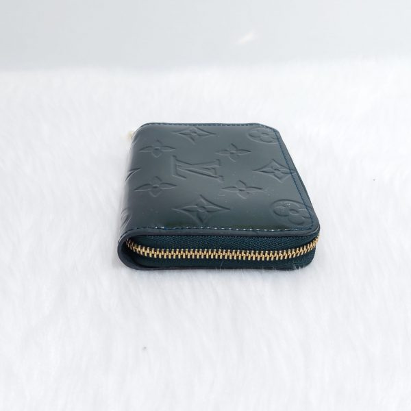 Authenticated Used Louis Vuitton Vernis Zippy Coin Purse Mini Wallet  Compact Women's No Palm Size Monogram Gold Metal Fittings Blue Nui Dark  Green M93663 