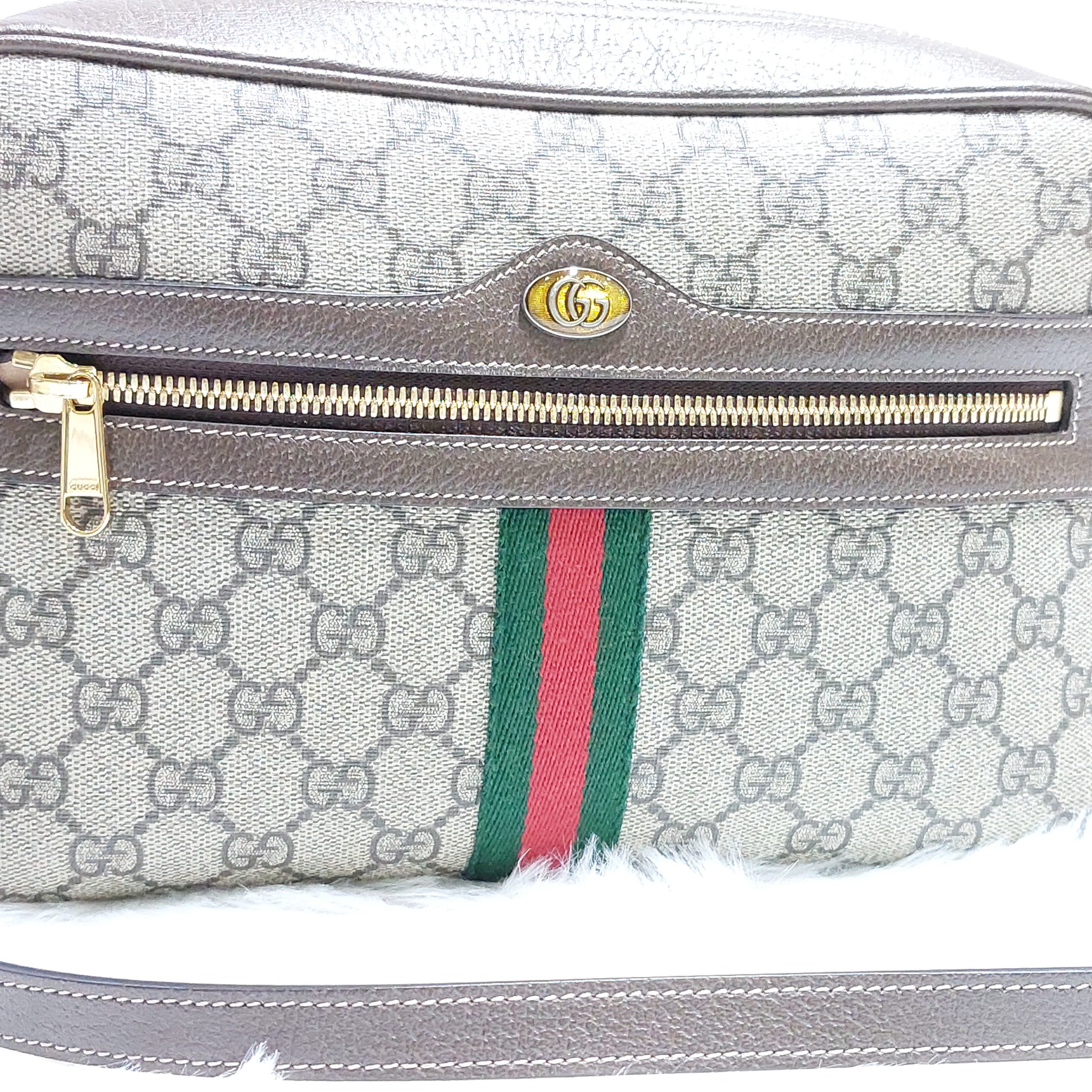 Gucci Ophidia Classic Monogram Travel GG Supreme Crossbody Bag GG-0219N-0037