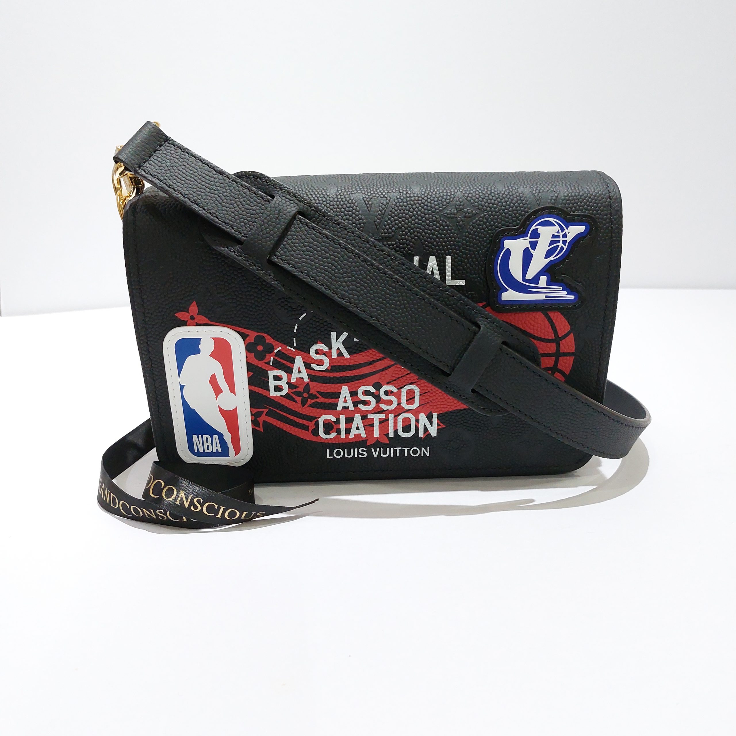 Louis Vuitton x NBA Studio Messenger Black in Leather with Gold-tone - US