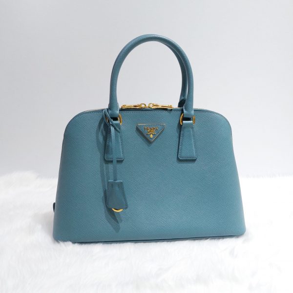 Prada Caramel Saffiano Leather Top Handle Bag BL0837 - Yoogi's Closet
