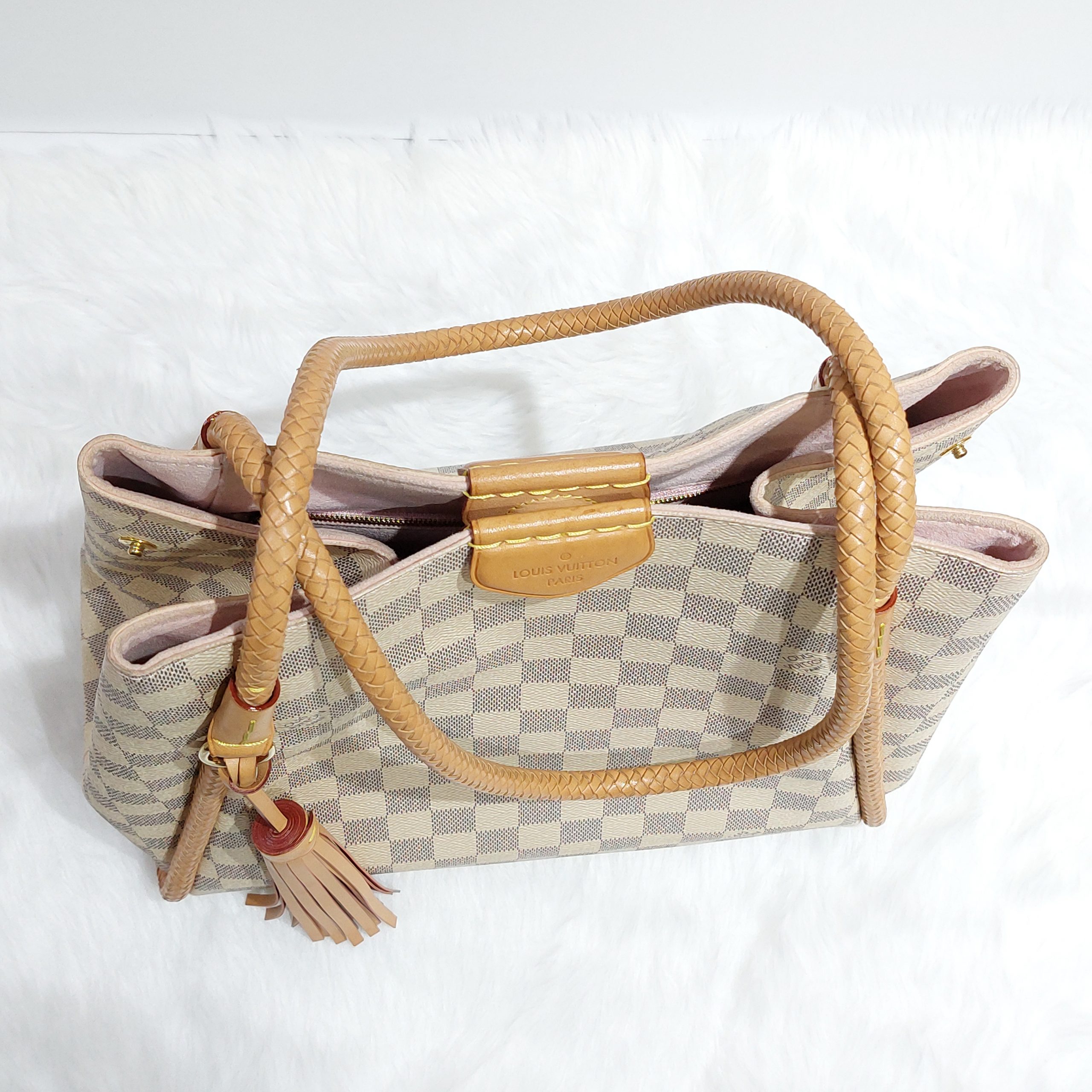 Louis Vuitton Damier Azur Propriano Braided Tote Bag 477lvs63