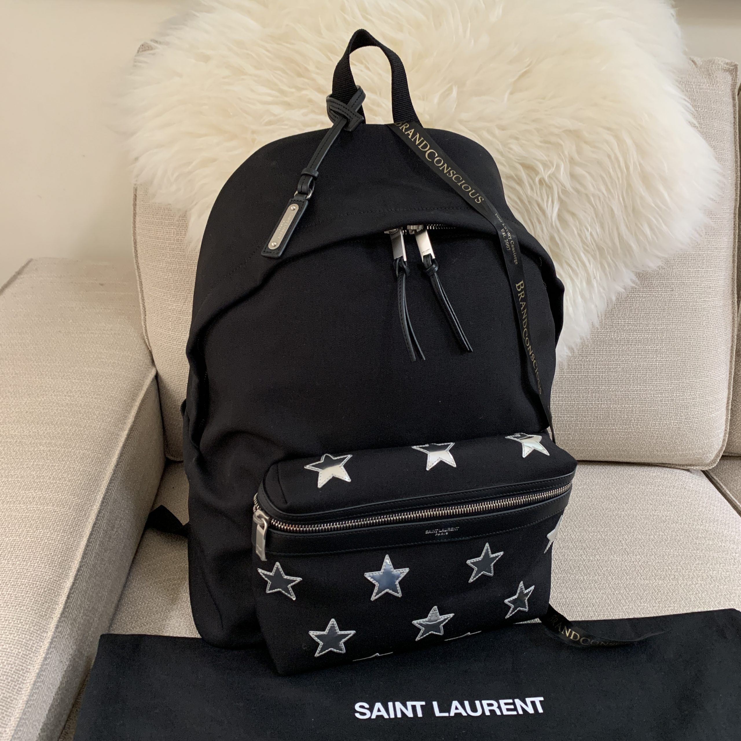Saint Laurent YSL Monogram Pouch New Season Black - BrandConscious  Authentics
