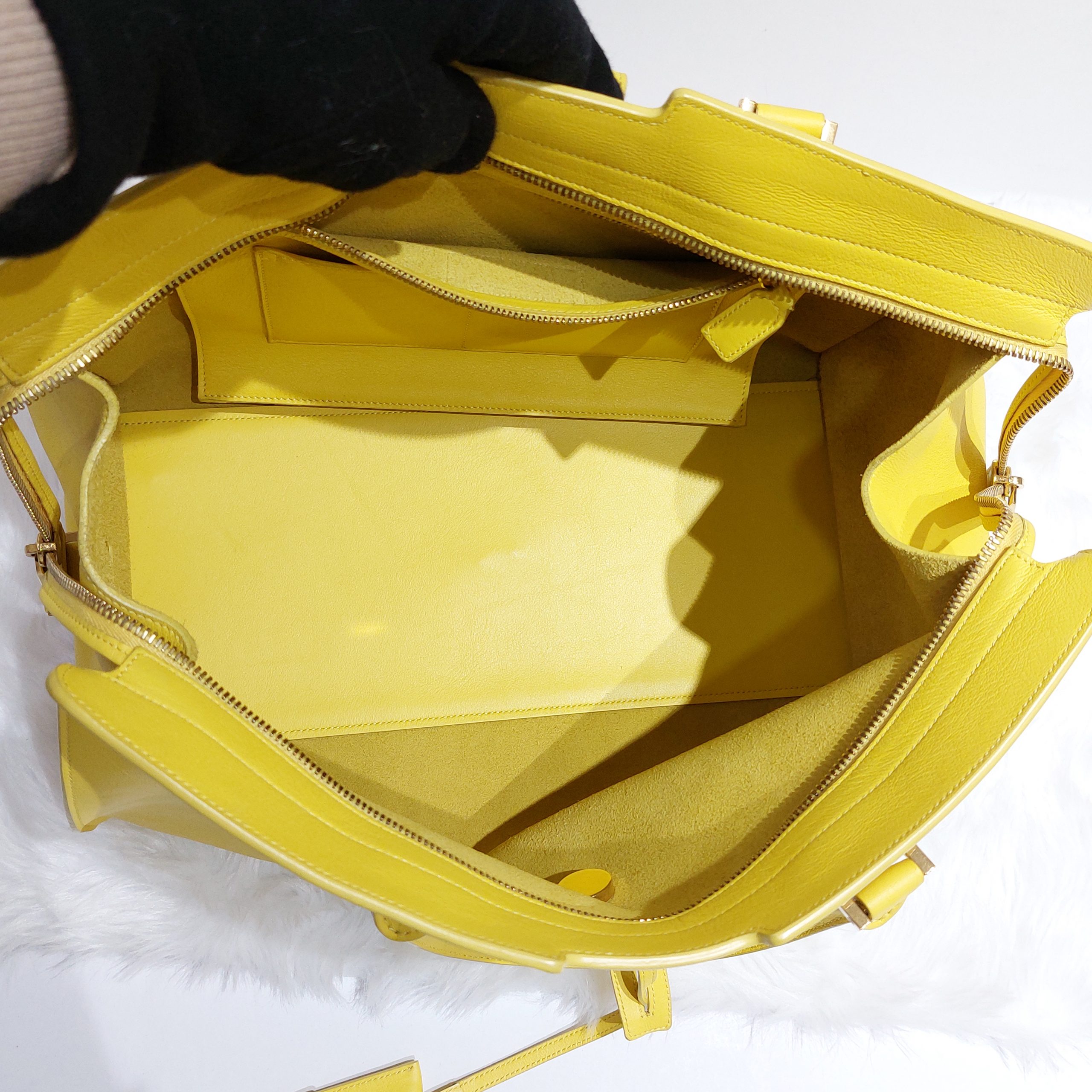 Saint Laurent Paris Yellow Leather Small Cabas Chyc Tote Saint Laurent  Paris