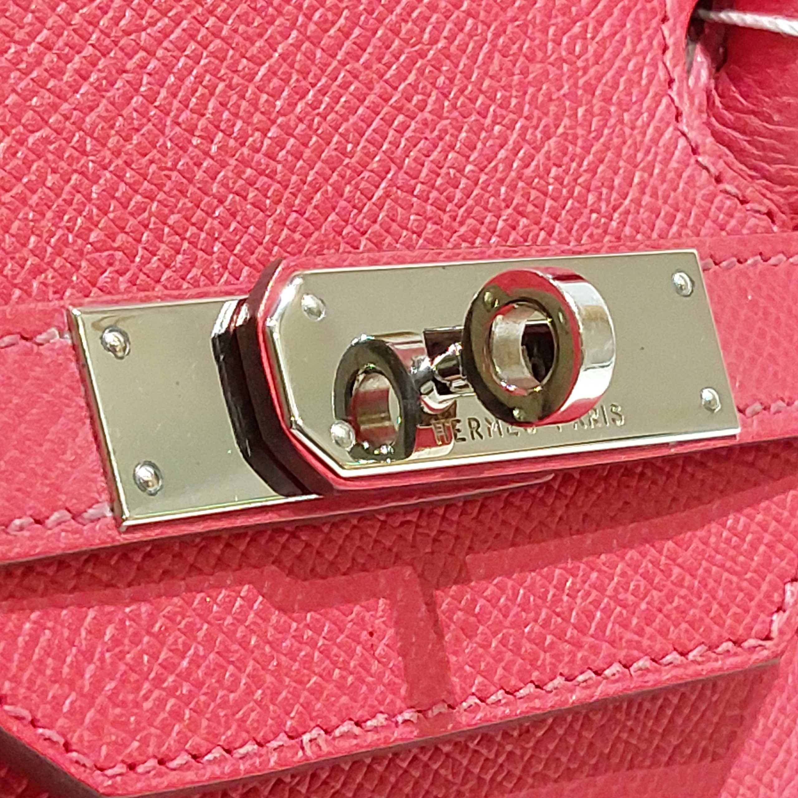 Hermes Togo Leather Birkin 35 with Palladium Hardware in Rose Lipstick