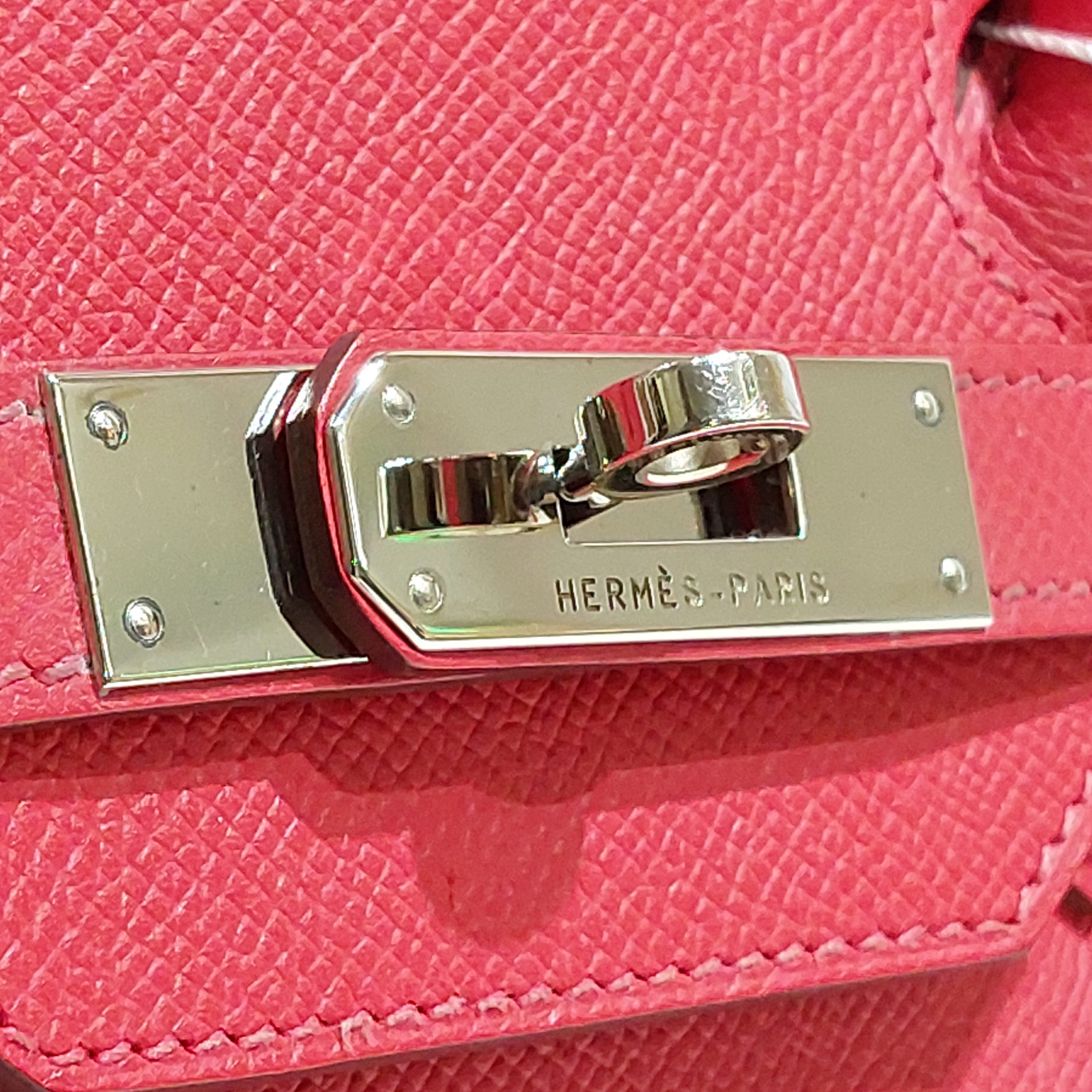 Hermes Togo Leather Birkin 35 with Palladium Hardware in Rose Lipstick