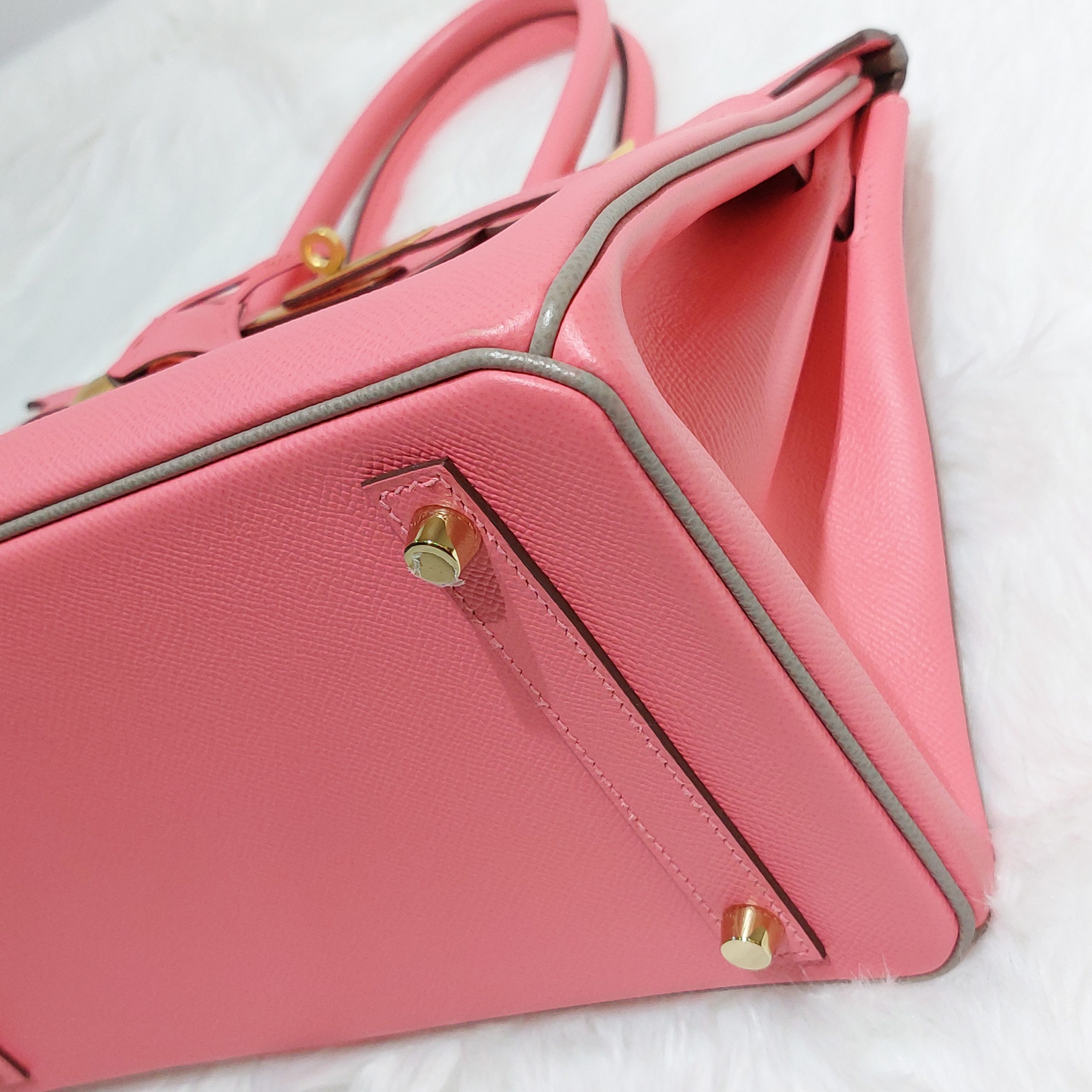 Hermès Birkin Bag 30cm Gris Asphalt Rose Azalee Epsom Gold Hardware