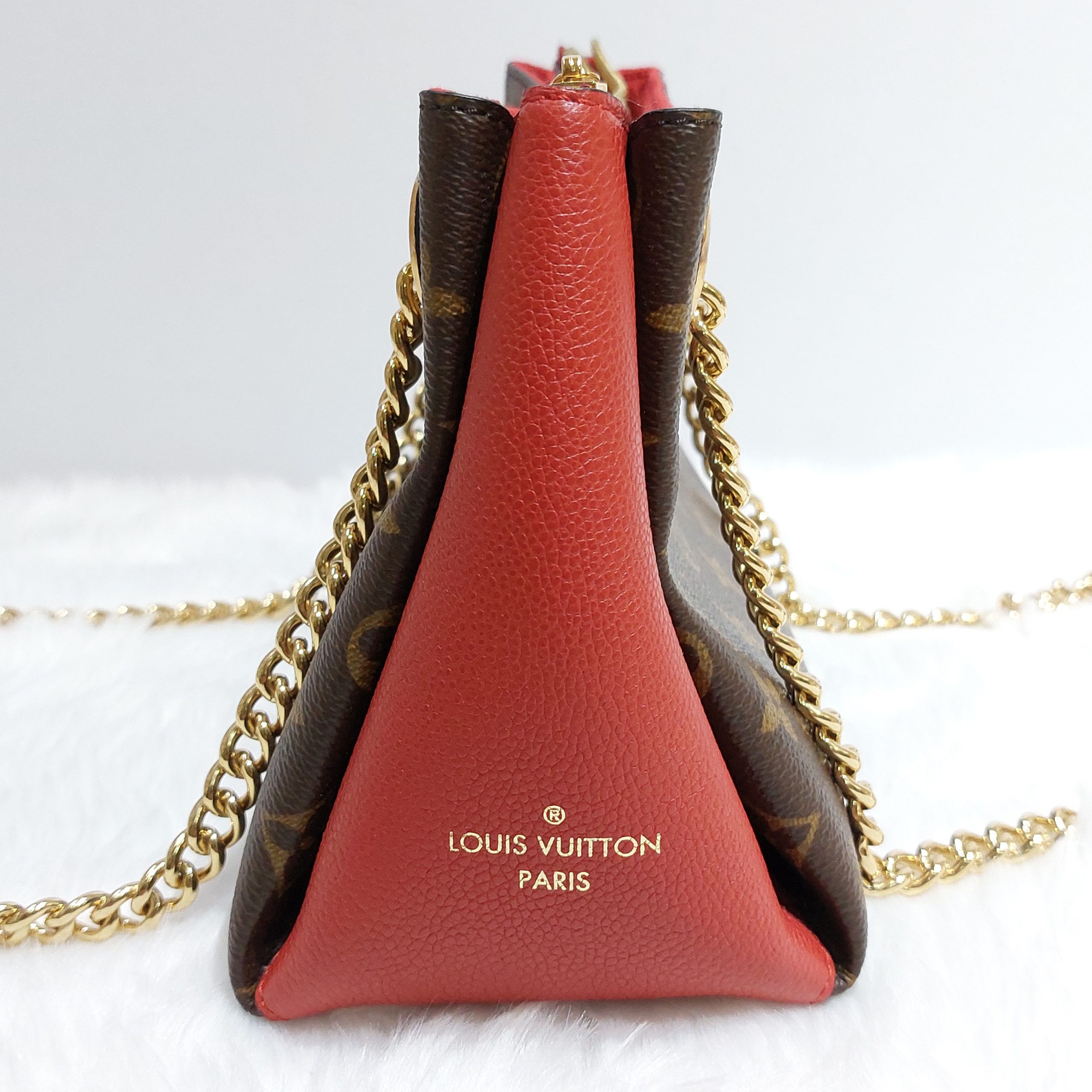 LOUIS VUITTON Surene MM Monogram Canvas Shoulder Bag Cerise