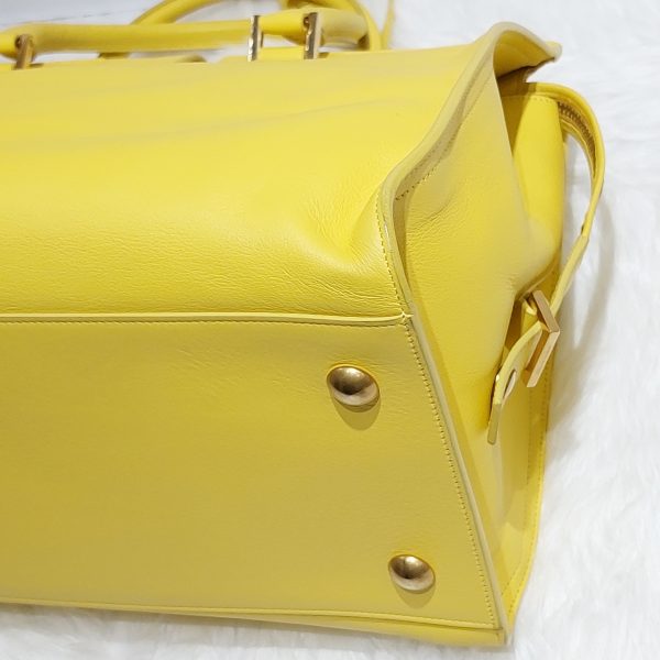 Saint Laurent Yellow Leather Medium Cabas Chyc Tote - BrandConscious  Authentics