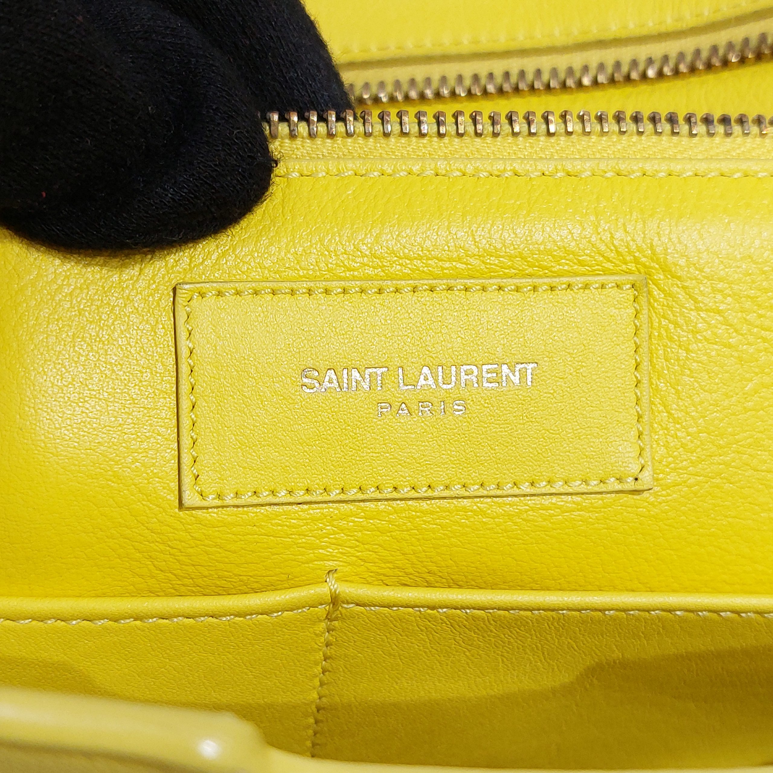 Saint Laurent Yellow Leather Medium Cabas Chyc Tote - BrandConscious  Authentics