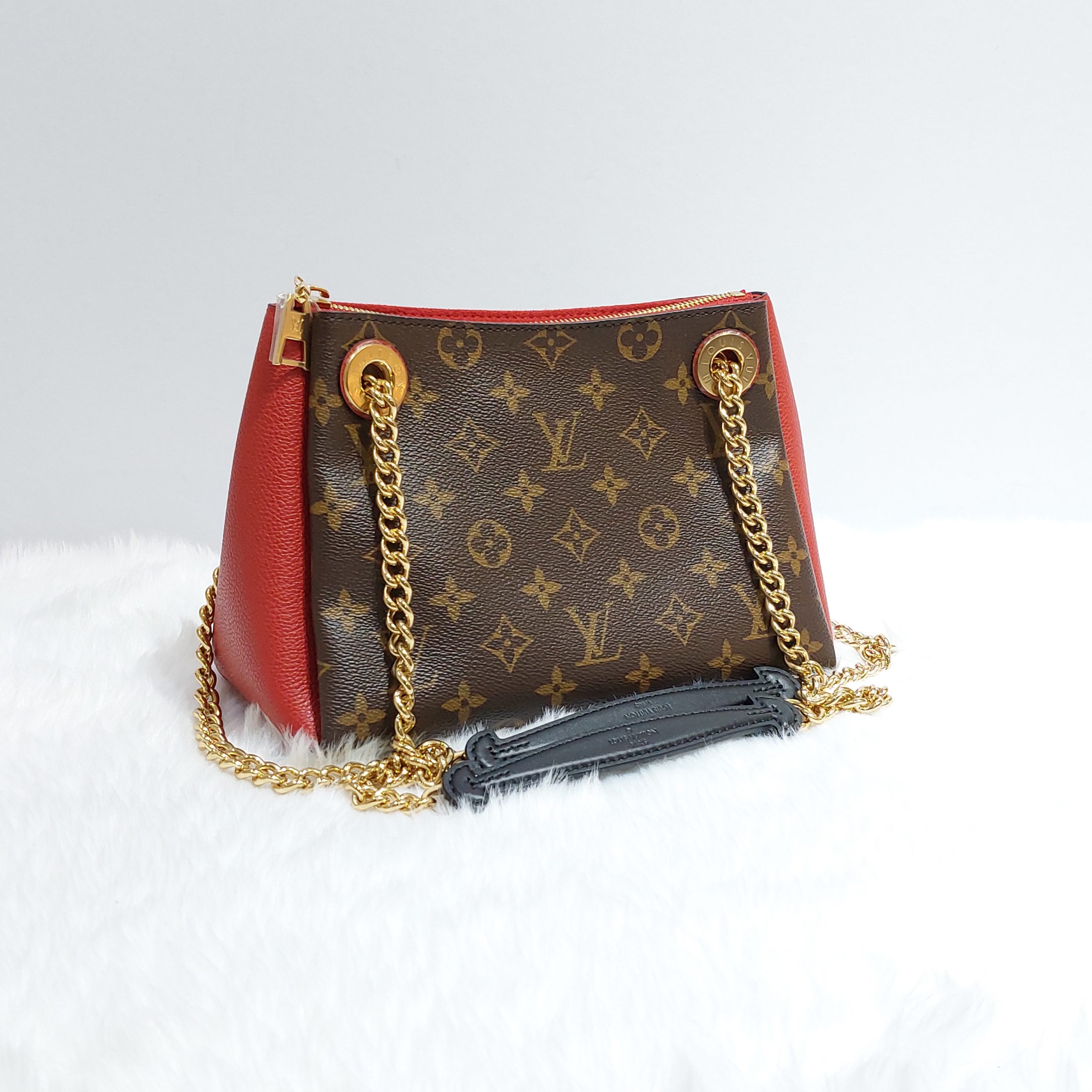 LOUIS VUITTON Surene BB Shoulder Bag Monogram canvas Red Cerise