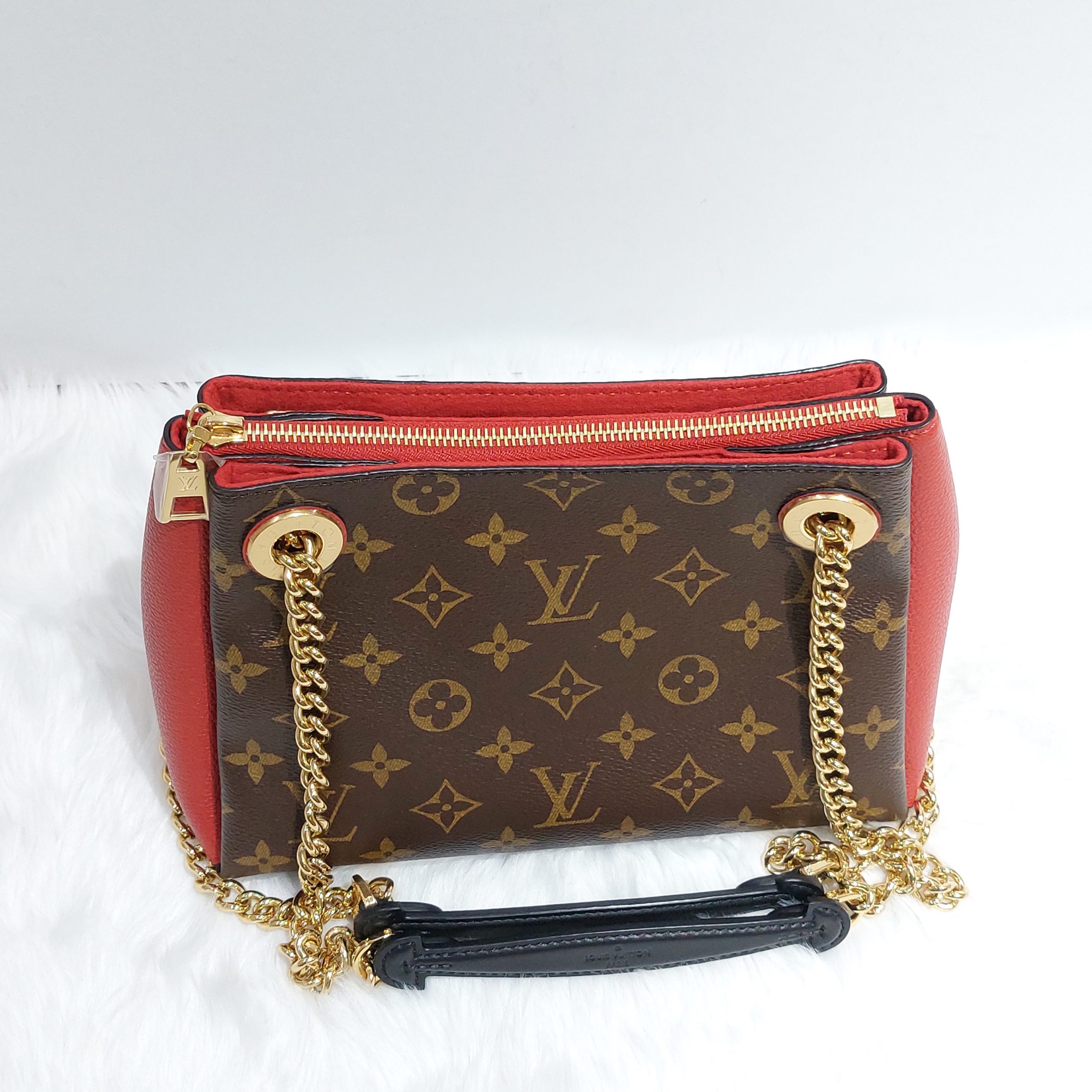 Replica Louis Vuitton M43774 Surene BB Monogram Coated Canvas and Grained  Calf Leather Women Shoulder bag Pink