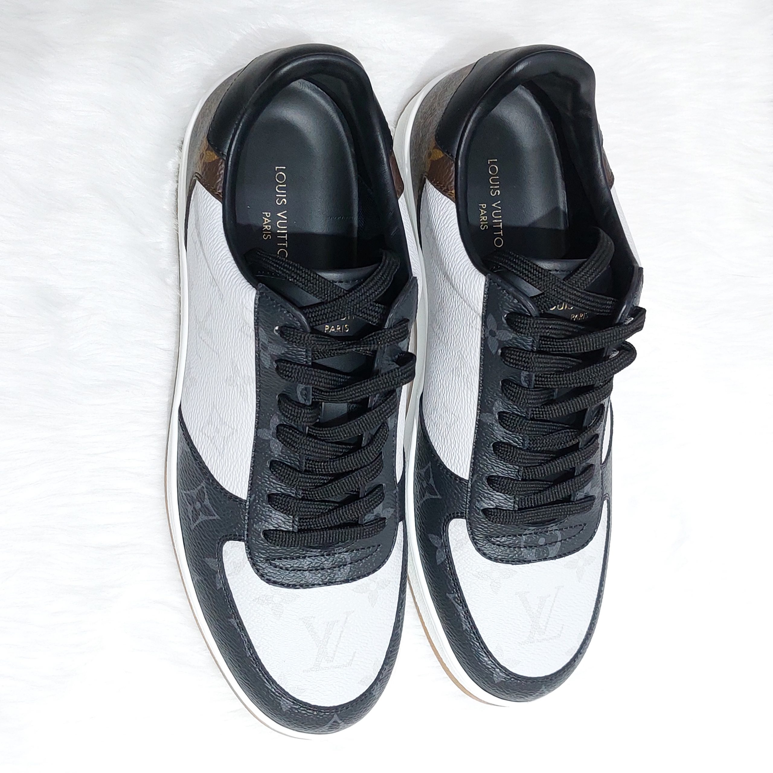 Louis Vuitton Rivoli Black Brown White Men's Sneakers