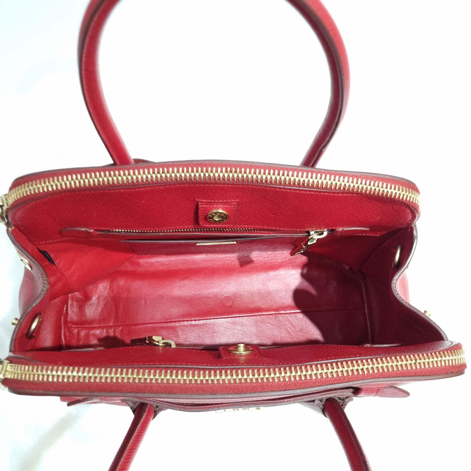 Mini Saffiano Promenade Bag Red (Fuoco)