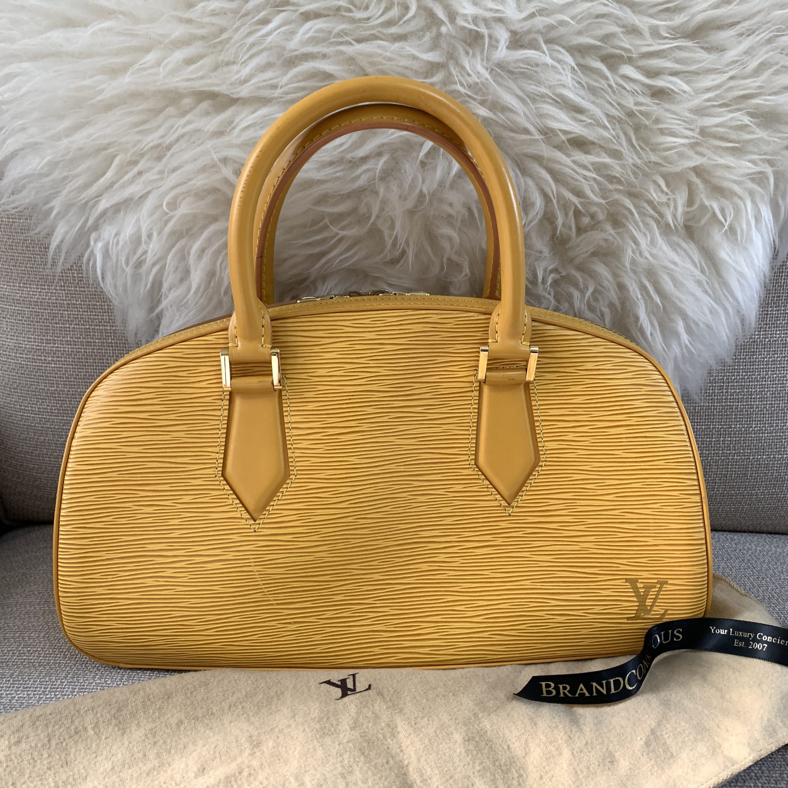 Louis Vuitton Jasmin EPI Handbag in Yellow | Lord & Taylor