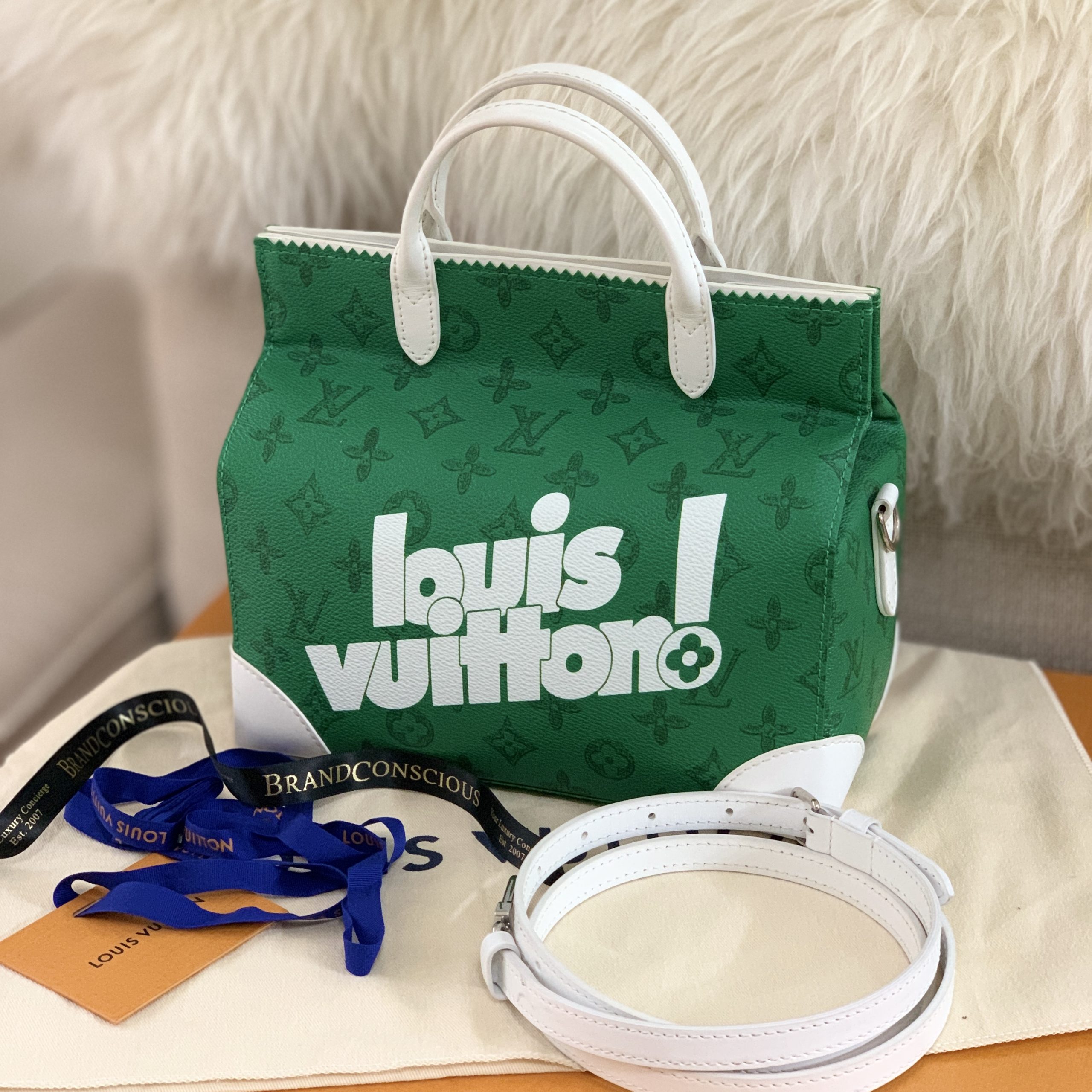 Louis Vuitton Everyday LV Litter Bag M80815 Virgil Abloh Leather w/Storage  Bag