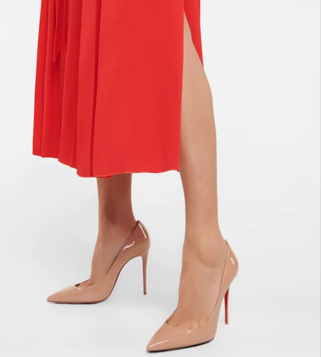 Christian Louboutin Kate 100 Patent Pump, 38 / Red