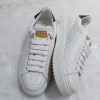 LOUIS VUITTON Lambskin Embossed Floral Monogram Time Out Sneakers 37 White  1215708