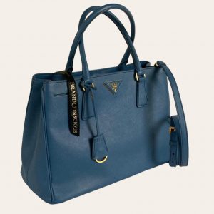 Prada Tessuto+Saffiano 2-Way bag Pervinca (light blue)