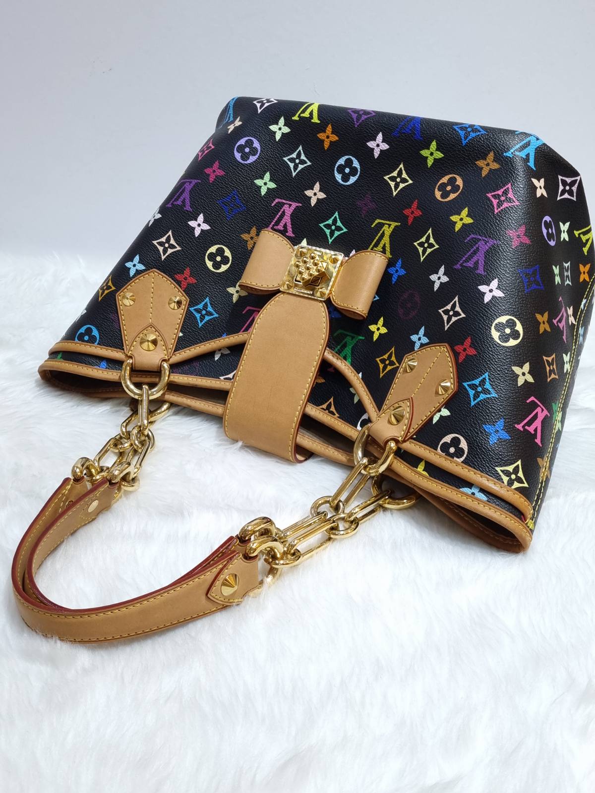 Louis Vuitton Black Monogram Multicolor Annie MM Tote Bag - BrandConscious  Authentics