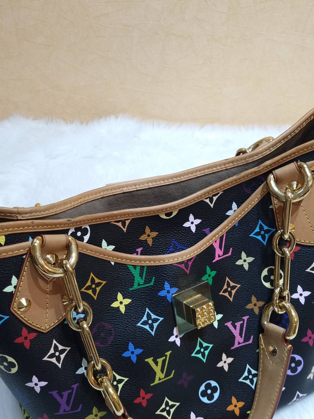 Louis Vuitton Black Monogram Multicolor Annie MM Tote Bag - BrandConscious  Authentics