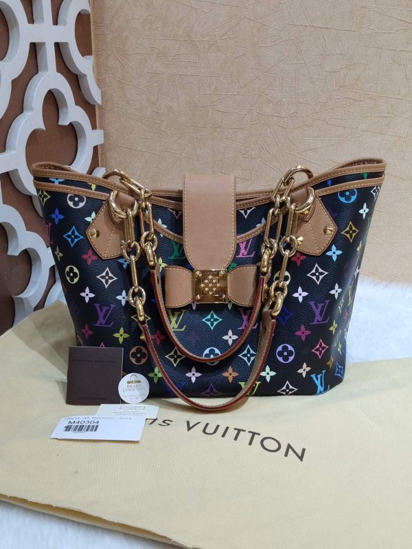 Louis Vuitton Black Monogram Multicolor Annie MM Tote Bag - BrandConscious  Authentics