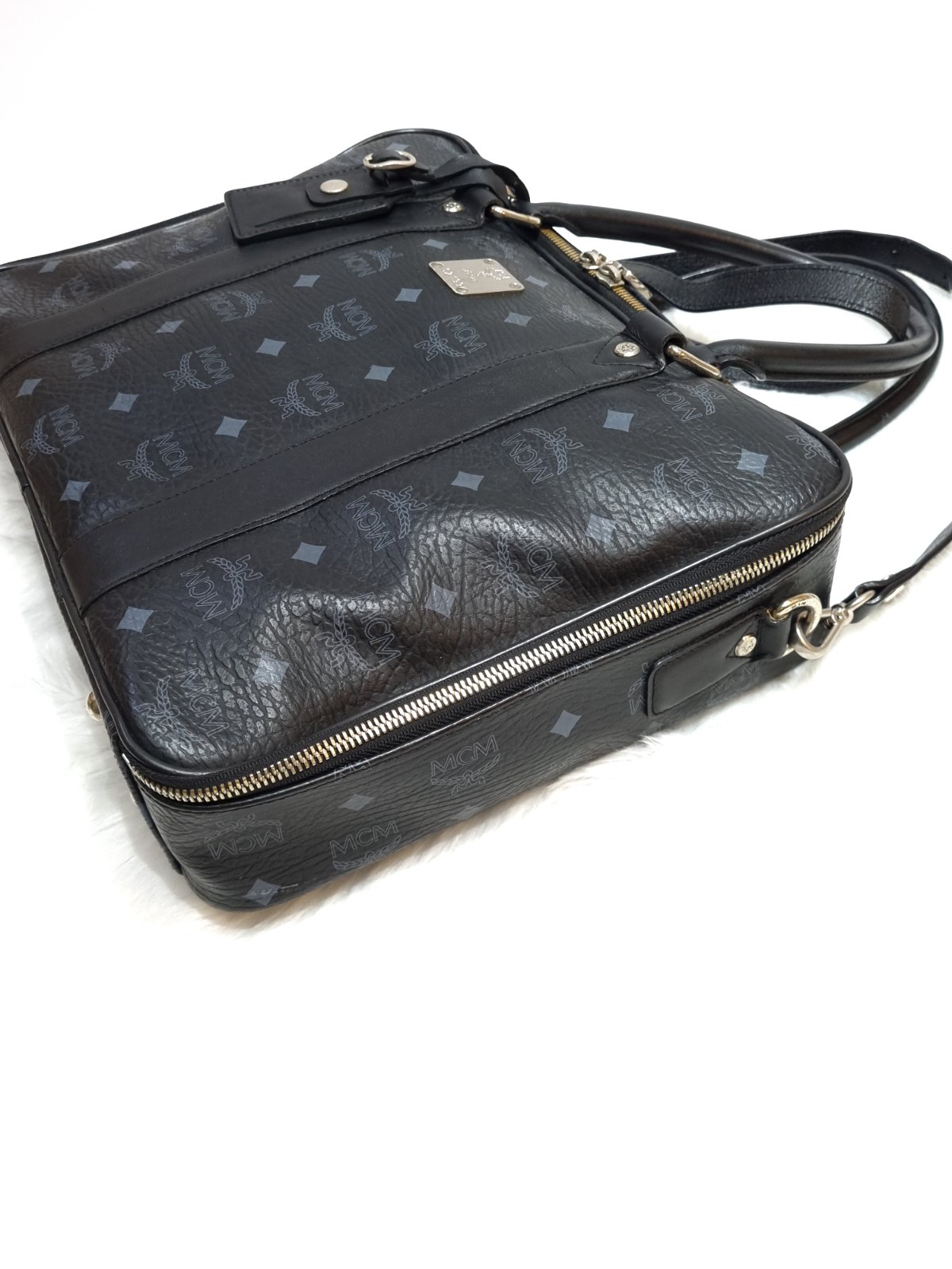 MCM Visetos Document Bag Black 317697