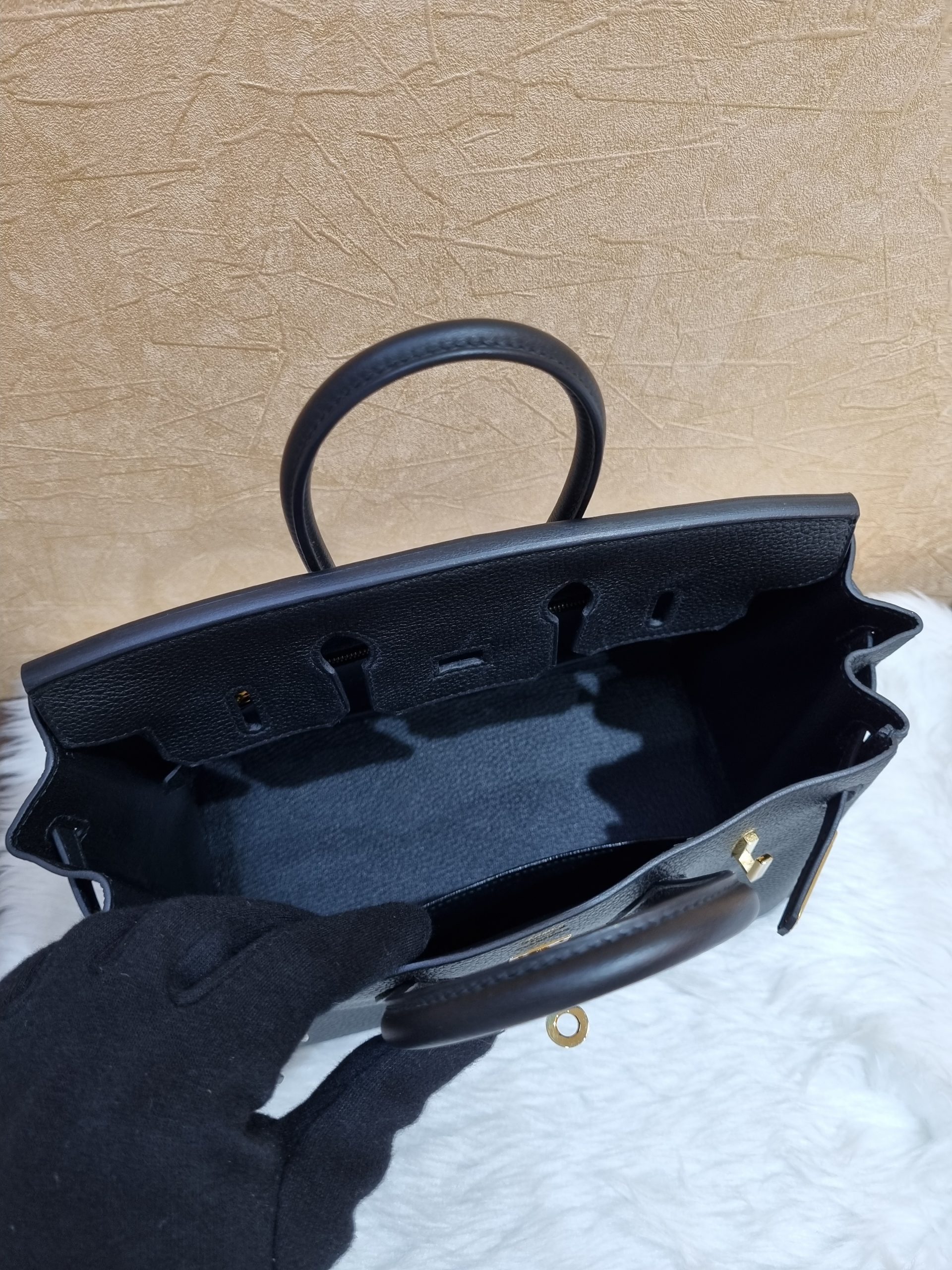 HERMES Togo Birkin 25 Black 1293469