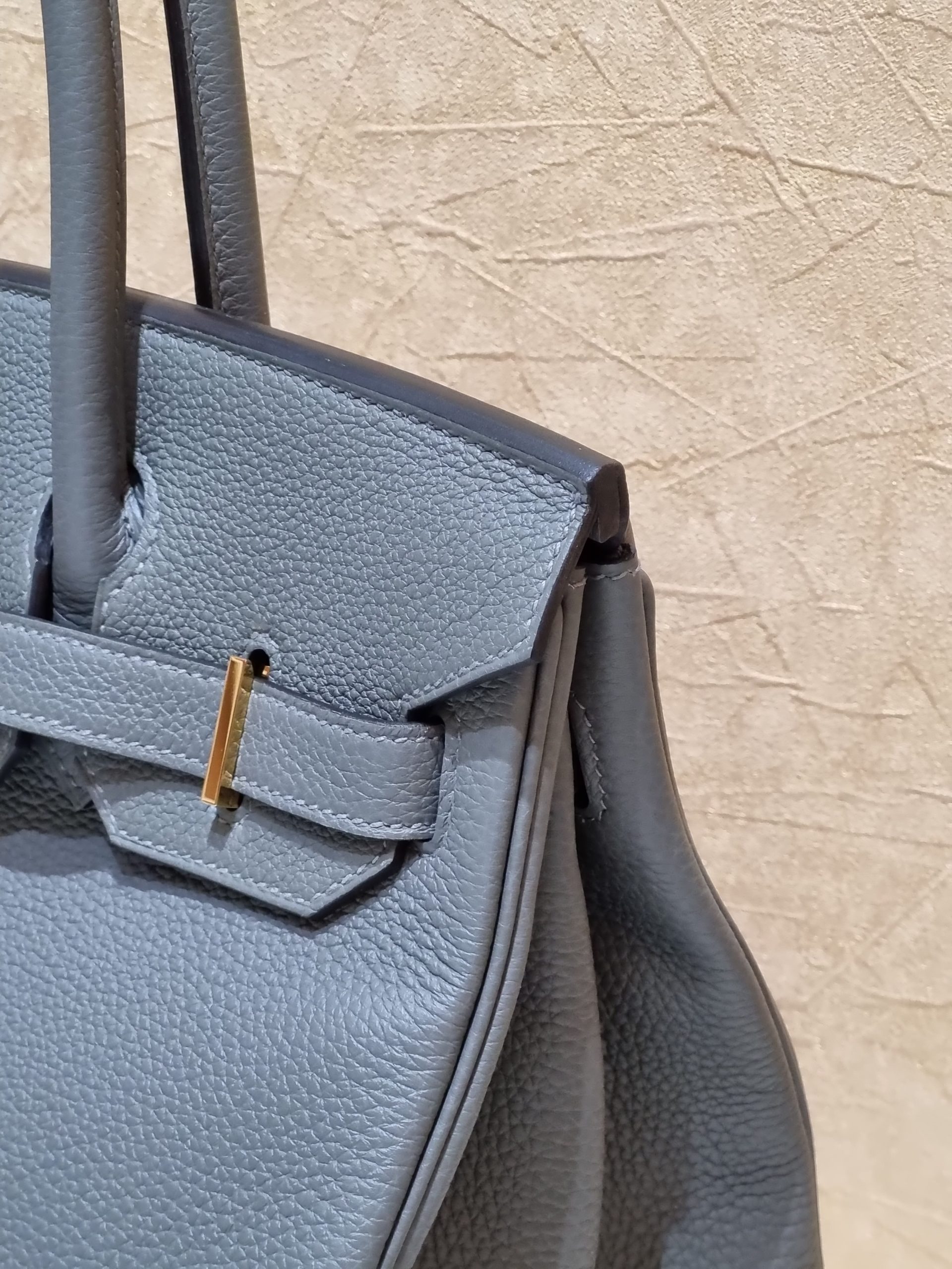 Hermes Clemence Leather Birkin Bag