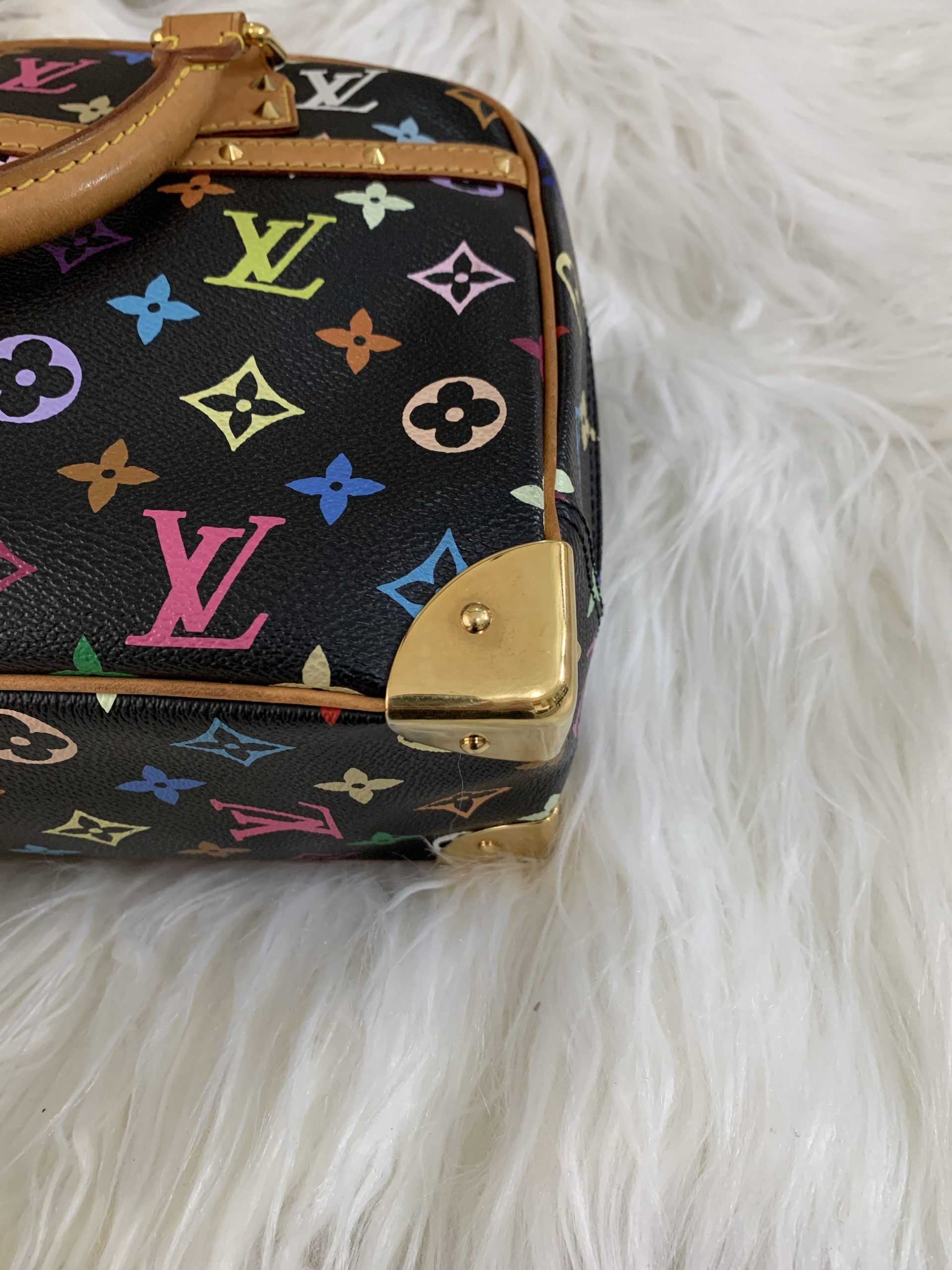 Pre-Owned Louis Vuitton Trouville Monogram Mult icolor Black 