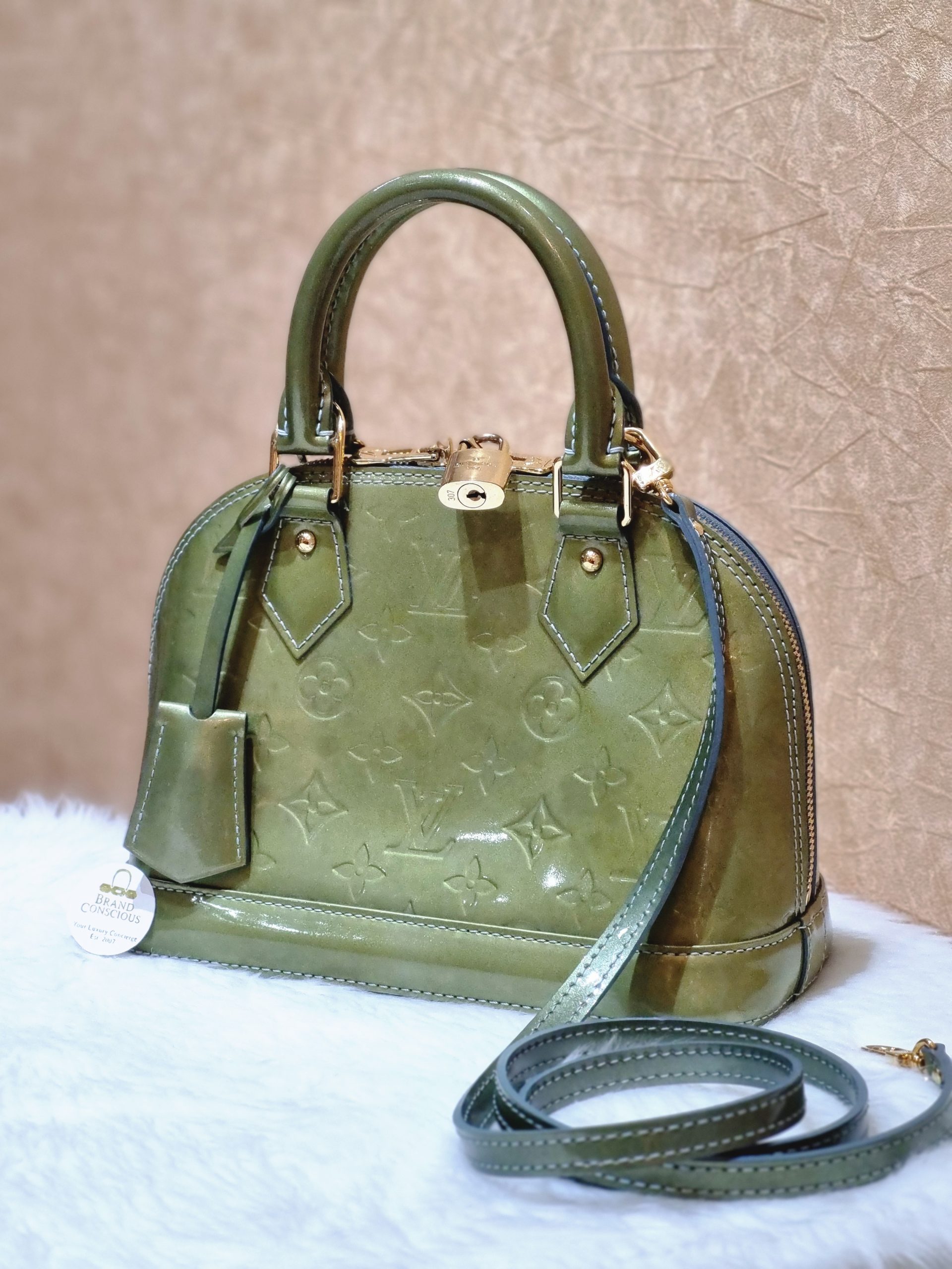 Louis Vuitton Green Patent Leather Alma PM Bag Louis Vuitton