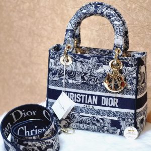 Lady D-Lite Bag Reverse Embroidery