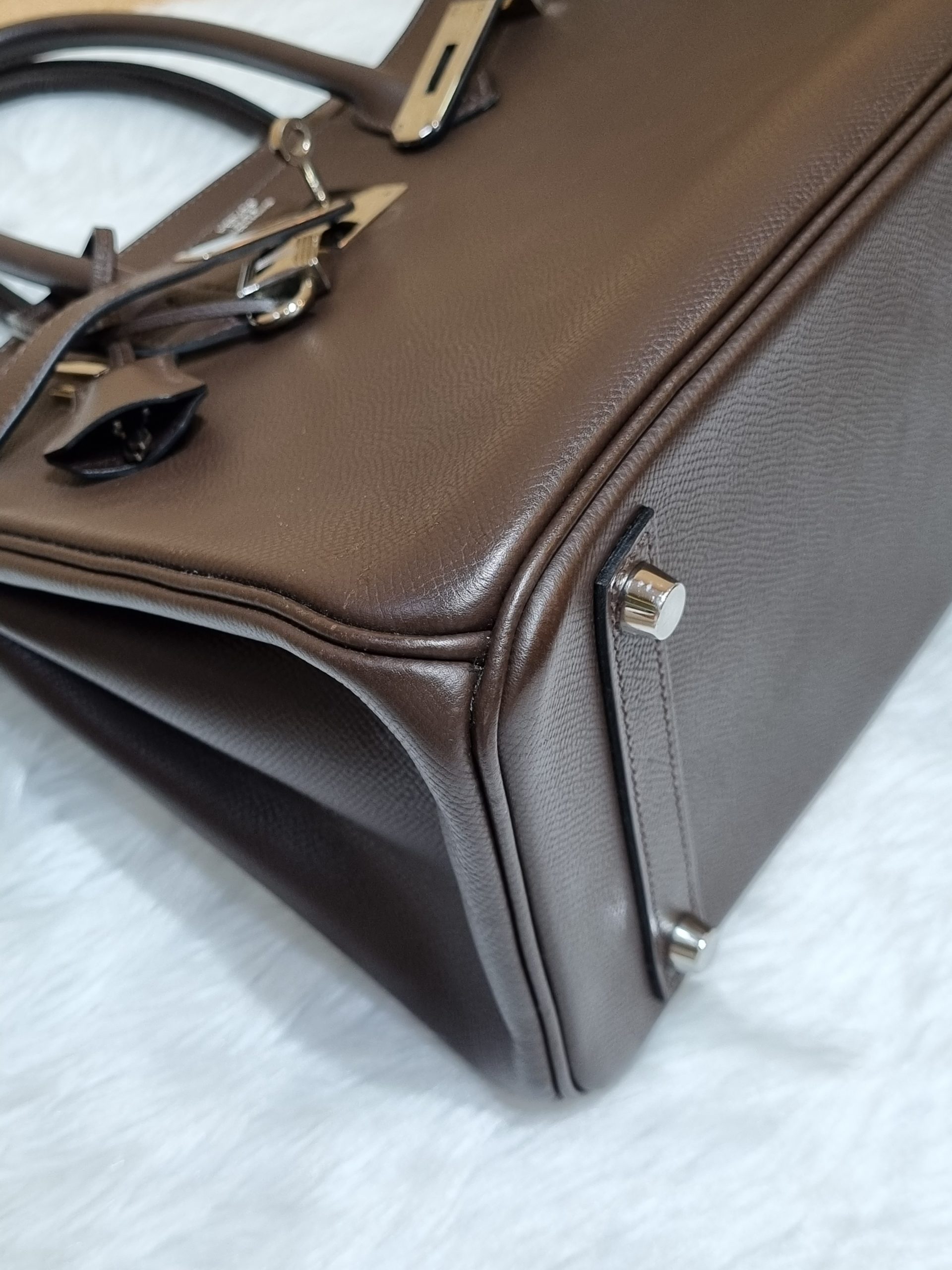 Hermès Etain Epsom Birkin 30cm Palladium Hardware