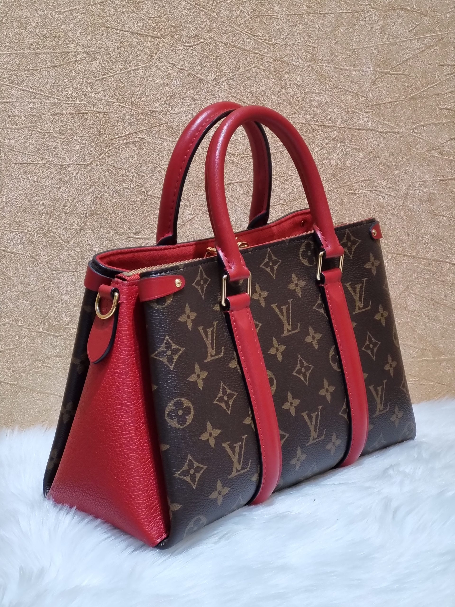 Louis Vuitton Monogram Soufflot BB 2 way Bag Cerise Red - BrandConscious  Authentics