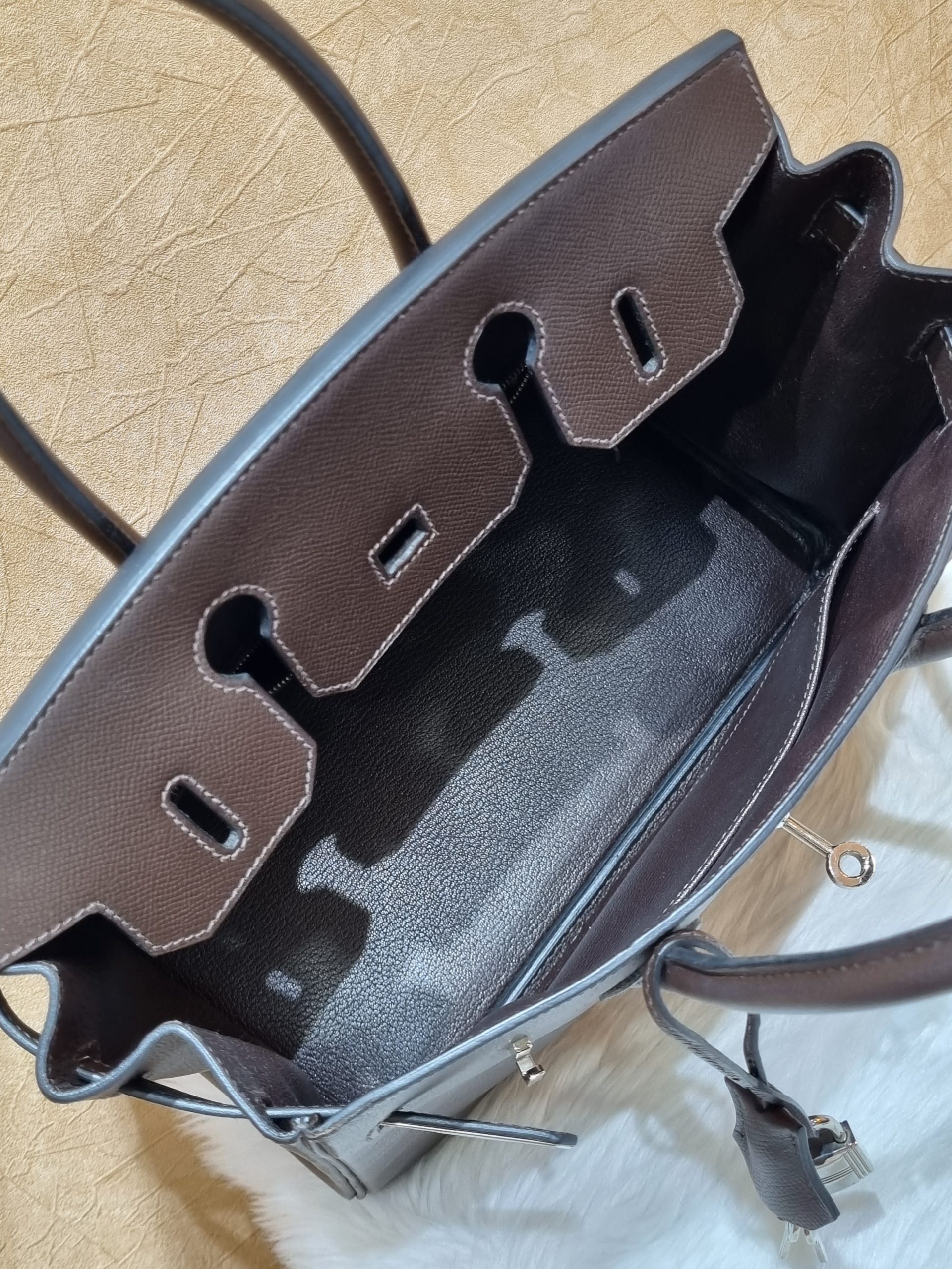 Hermes Birkin 30 Bag Trench Neutral Perfection Palladium Hardware –  Mightychic