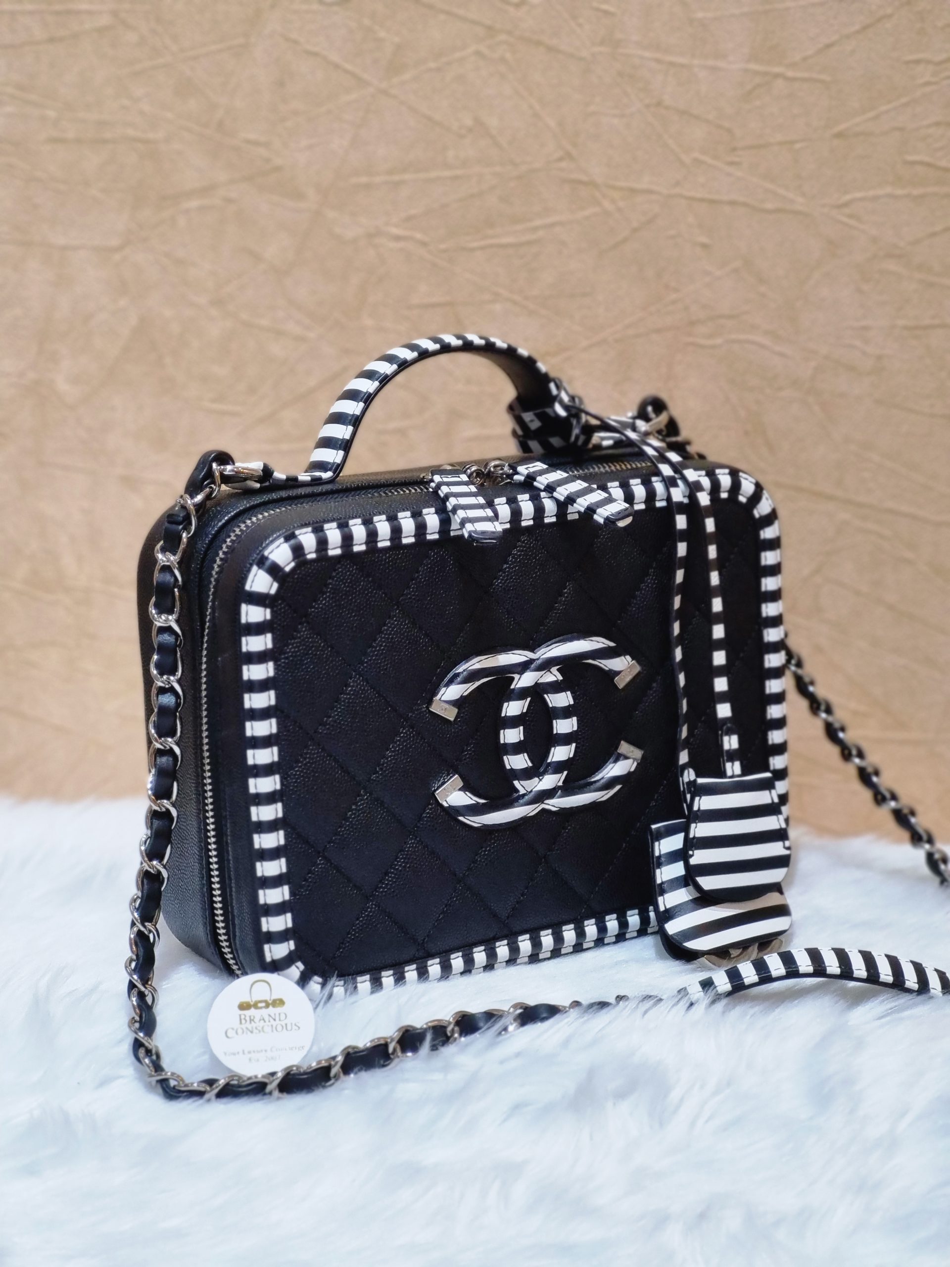 Chanel Classic Double Flap Bag Quilted Lambskin Medium Black 1900895