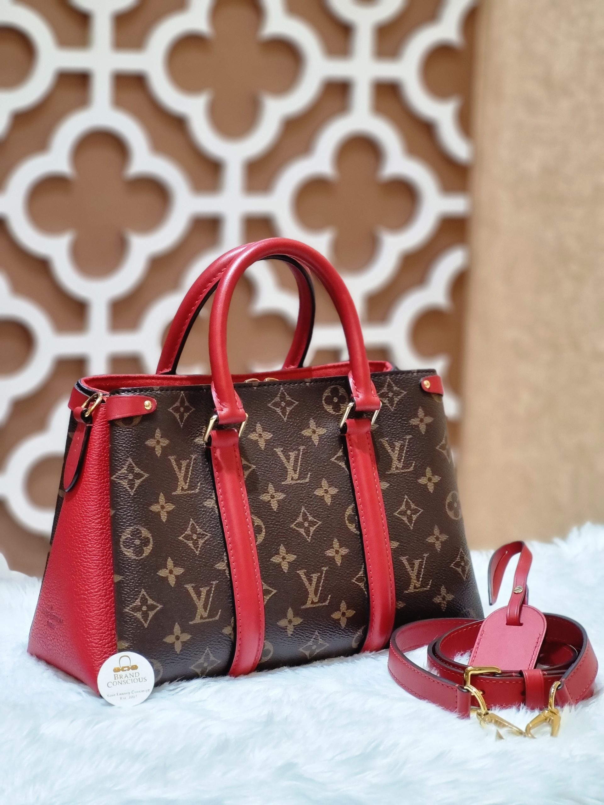 LOUIS VUITTON Soufflot BB Monogram Canvas Shoulder Crossbody Bag Ceris